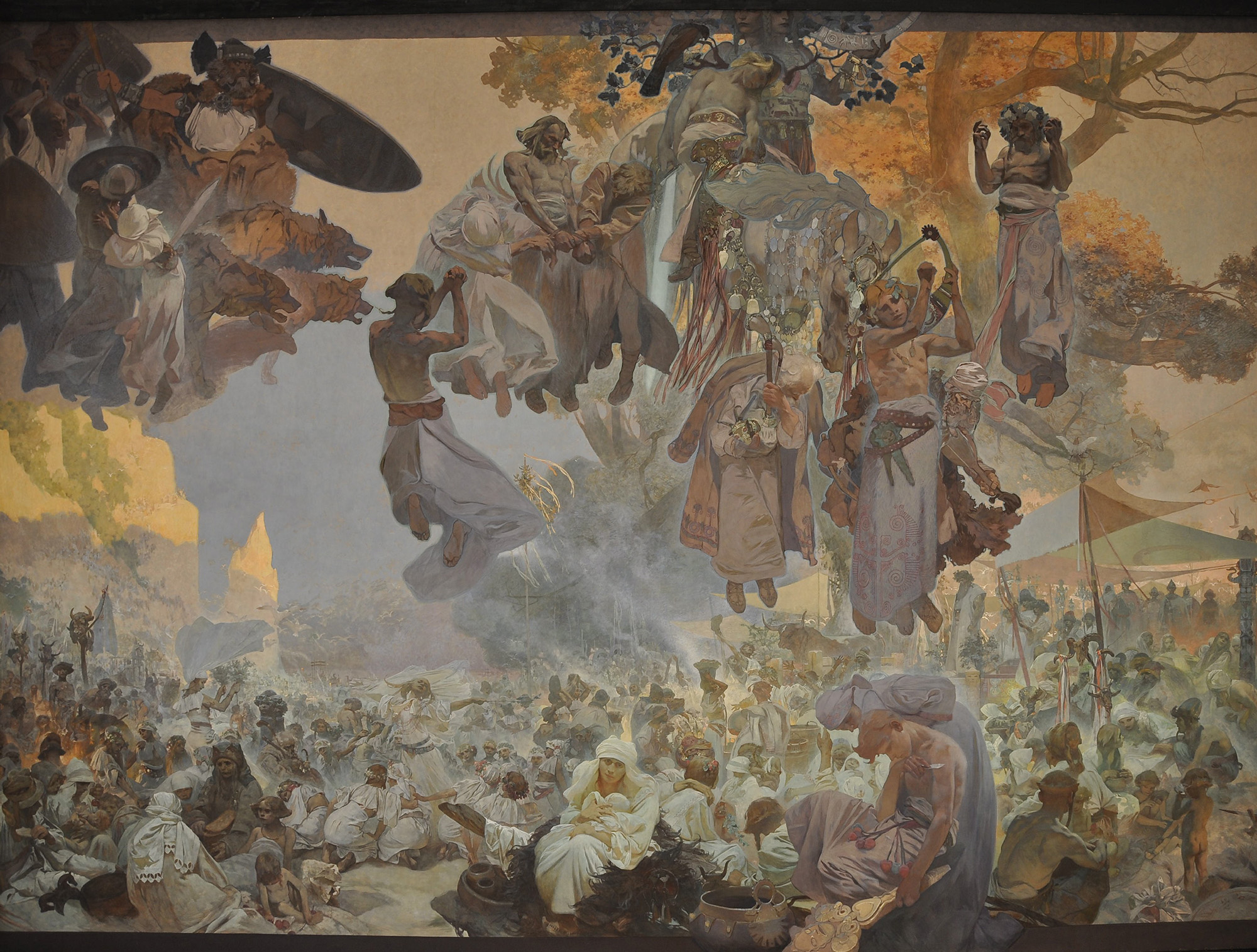 Alphonse Mucha, The Slav Epic, Cycle No. 5 - The Celebration of Svantovit on Rugen, 1912