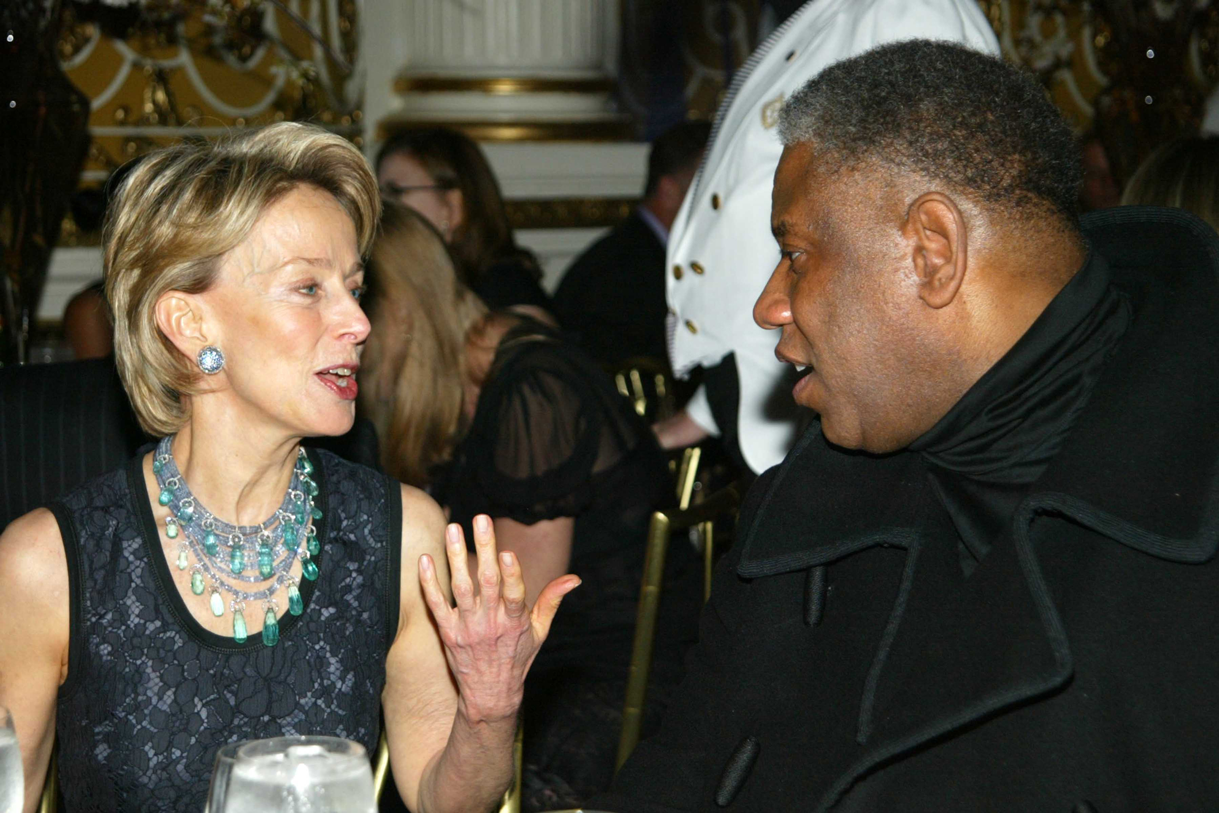 Anne H. Bass with André Leon Talley at the gala opening of the Martha Graham Dance Company 2004 New York season at the Plaza Hotel, NYC