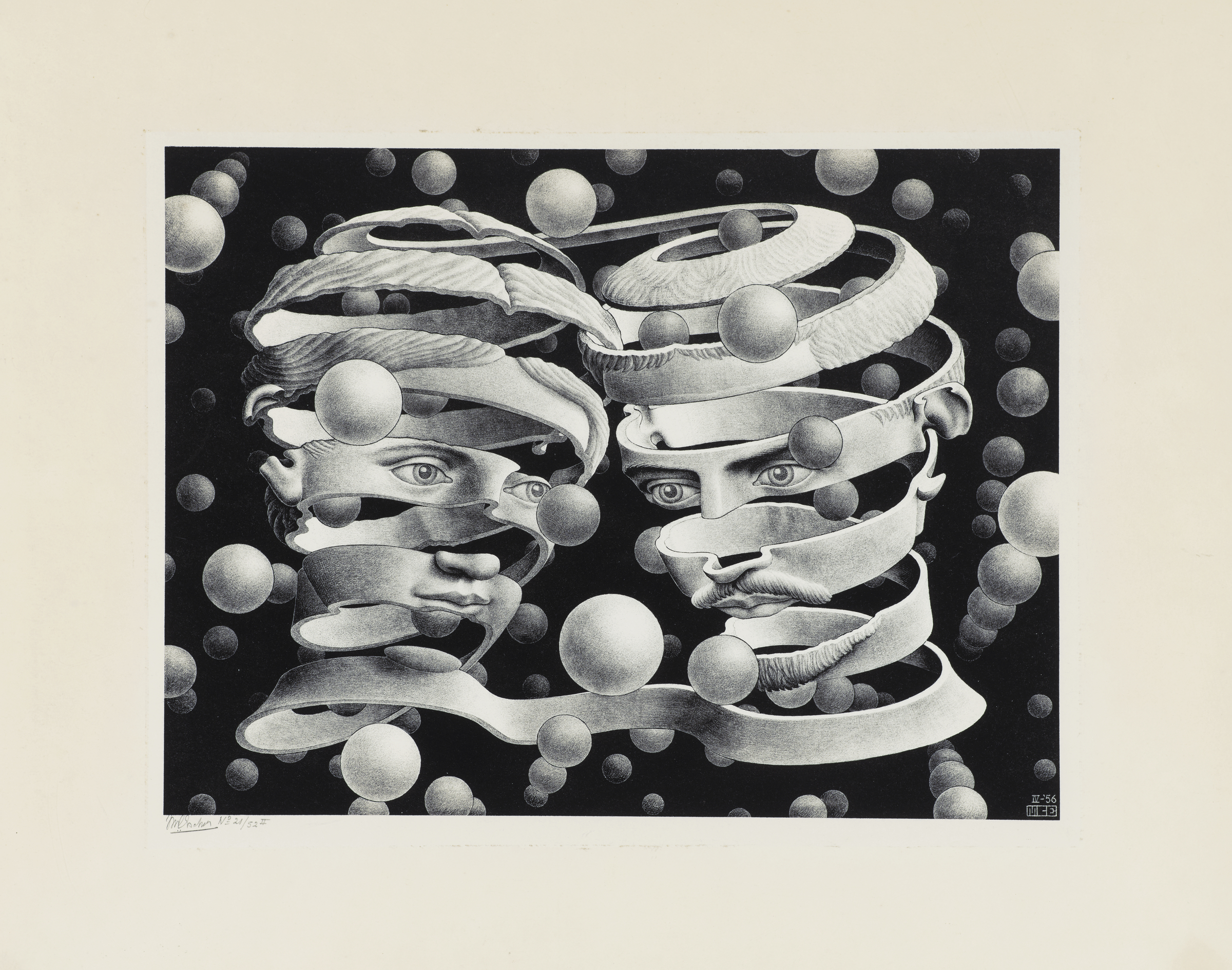 絵画 ECSTACY Crystal by M.C. Escher