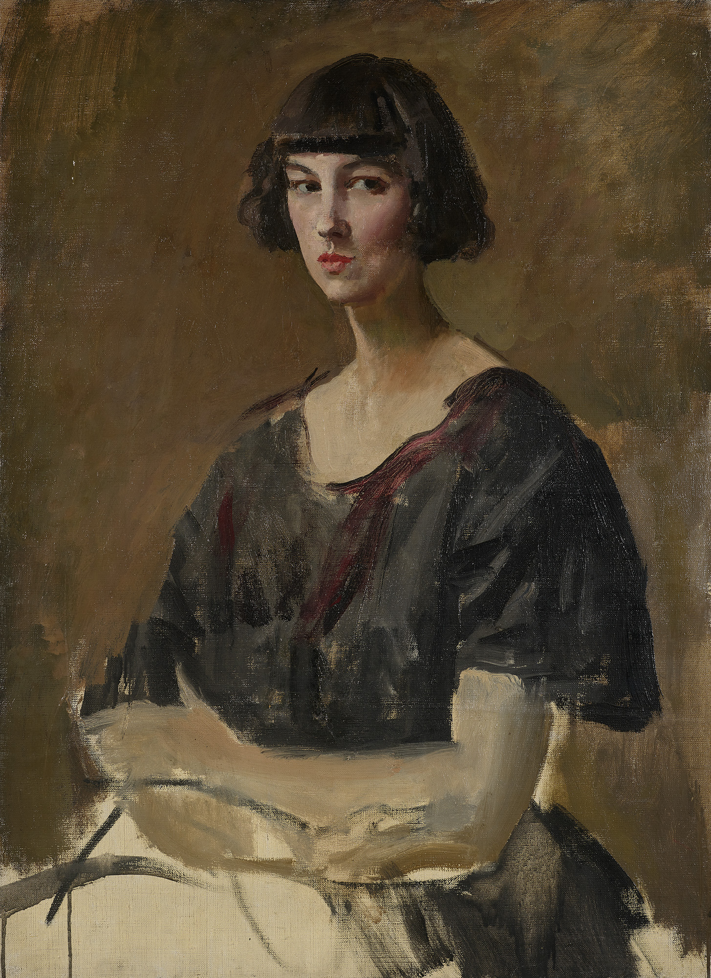 Augustus Edwin John, Greville Texidor, early to mid-1920s, Amgueddfa Cymru - Museum Wales. The sitter was identified through contributions to a discussion on Art Detective