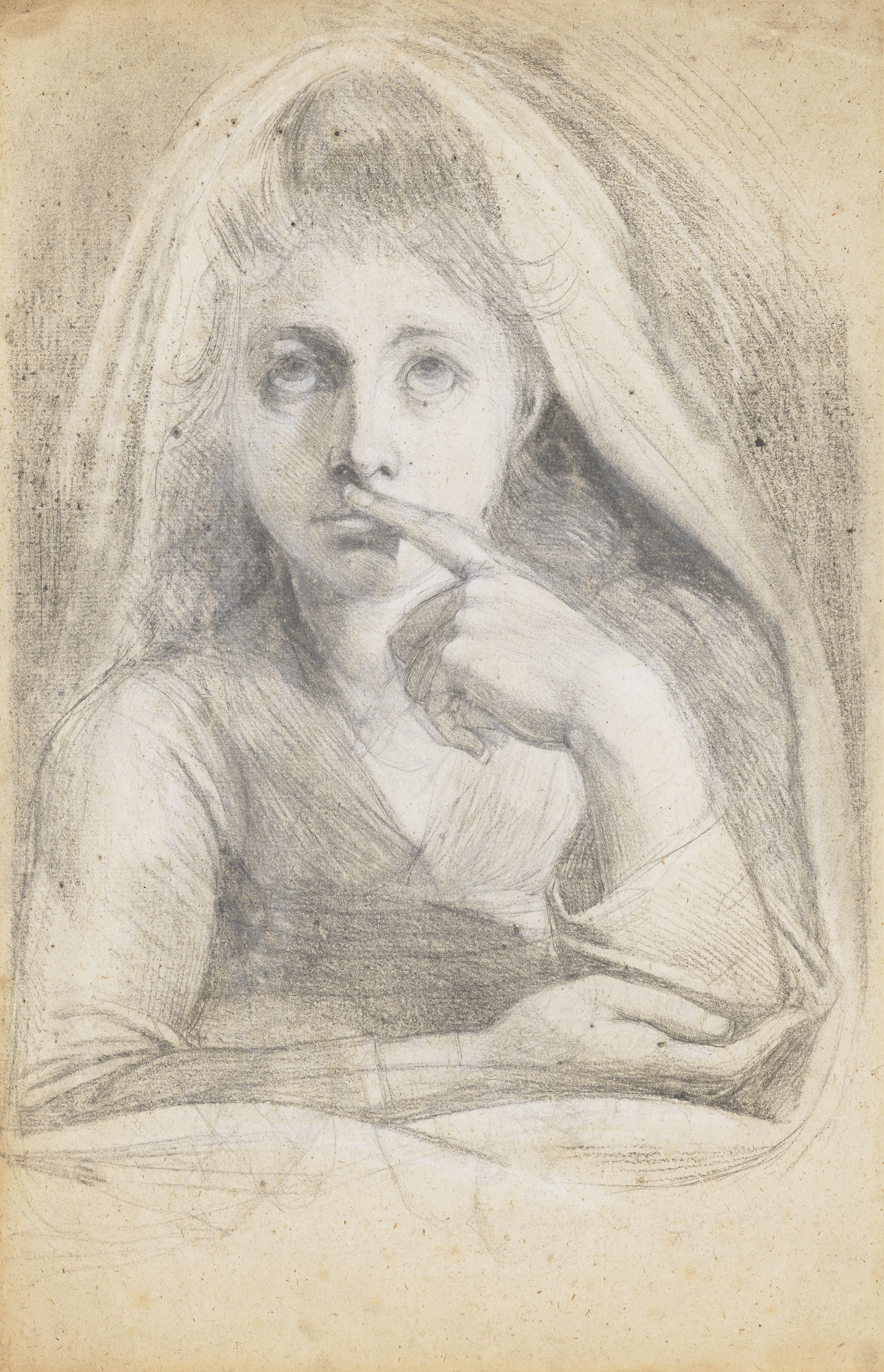 Johann Heinrich Füssli, Henry Fuseli, R.A. (1741-1825), Martha Hesse as Silence (recto); Study of two figures (verso). 