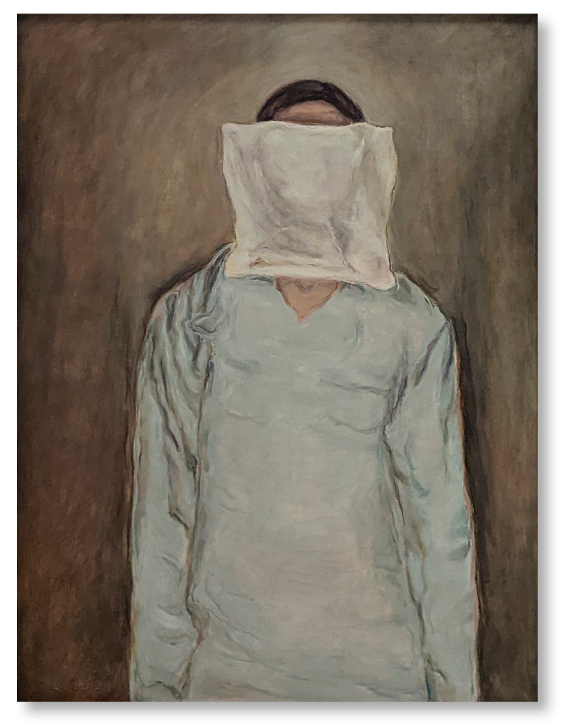 Marwan, Ohne Titel (Der Verhüllte) — Untitled (The Disappeared), 1970, on view in MARWAN: A Soul in Exile, until 22 August 2025 at Christie's in London