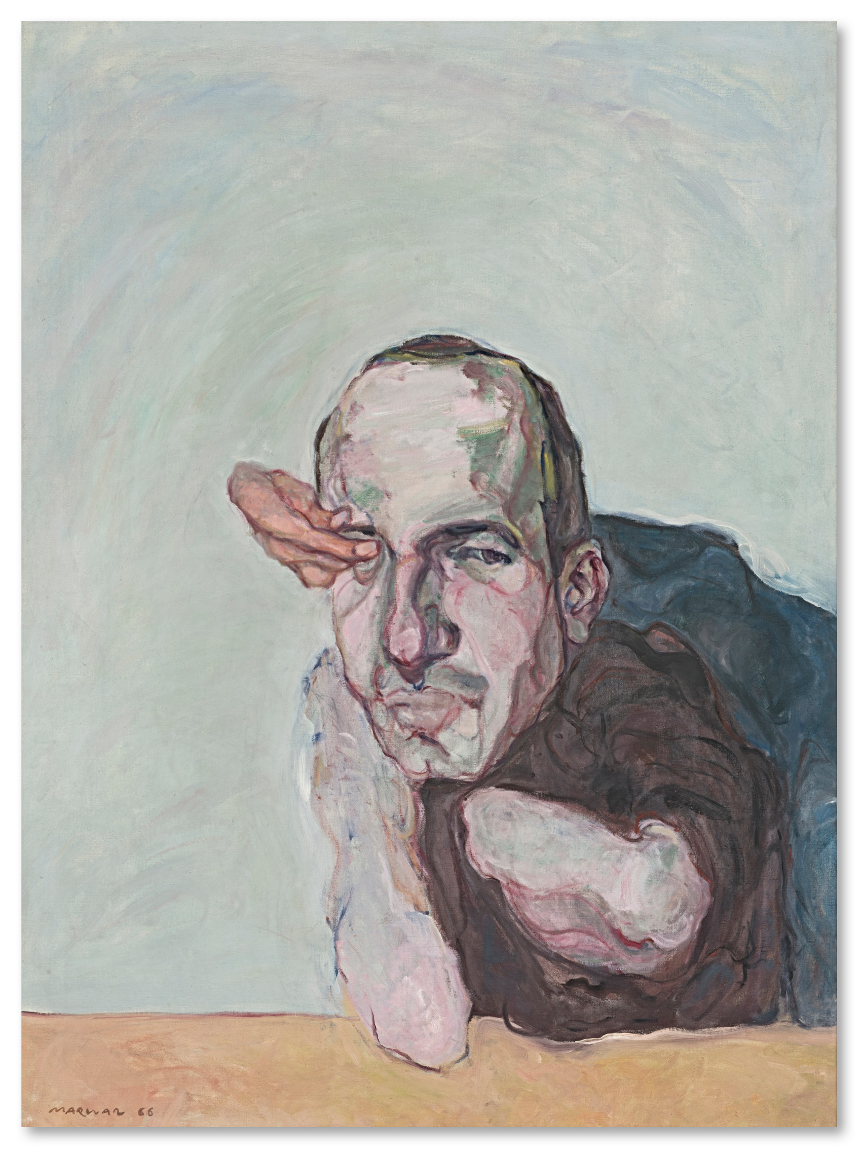 Marwan, Sitzender (Seated Man), 1966, on view in MARWAN: A Soul in Exile, until 22 August 2025 at Christie's in London
