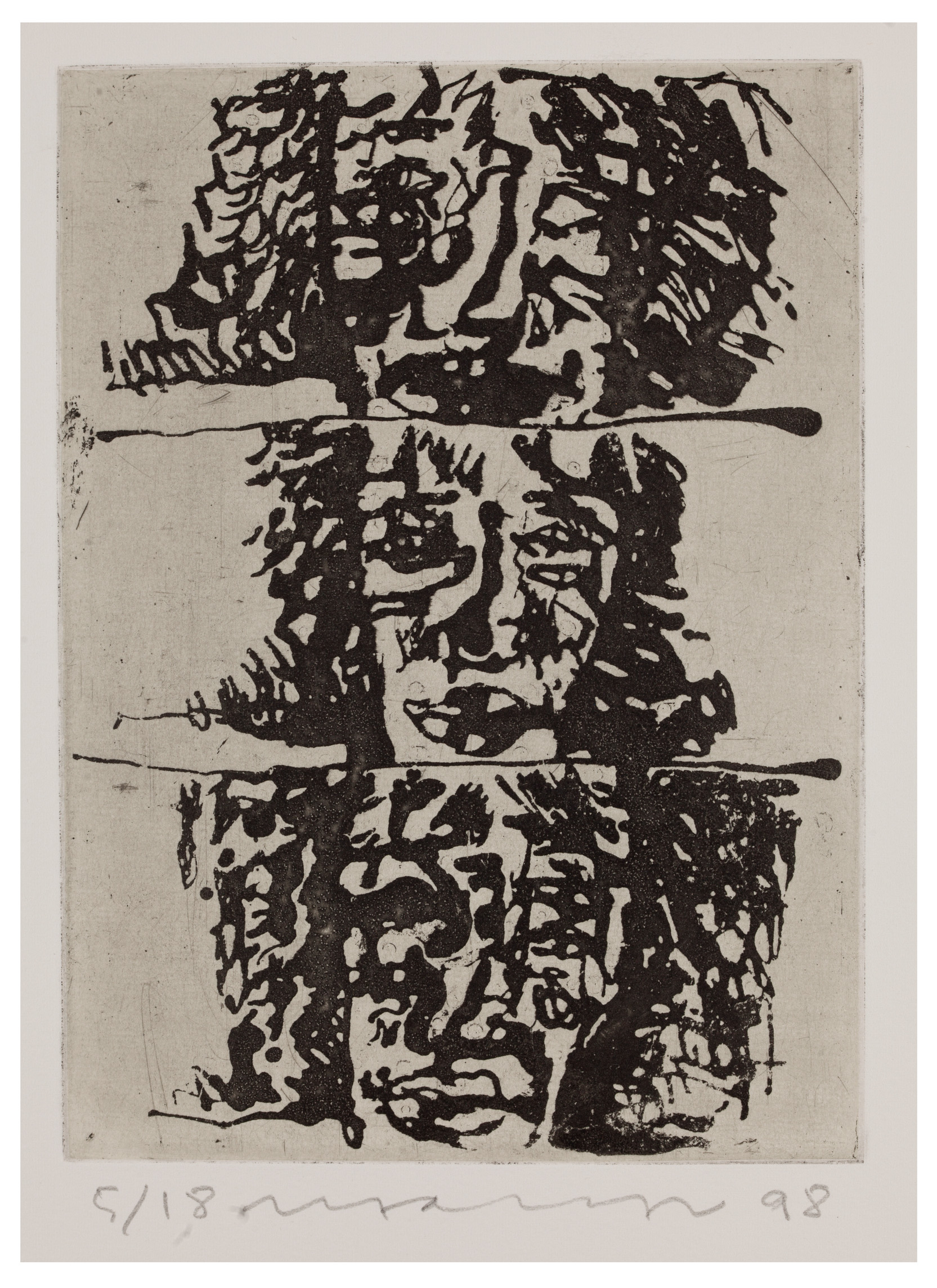 Marwan, 99 Heads (Ibn Arabi), 1997-98, on view in MARWAN: A Soul in Exile, until 22 August 2025 at Christie's in London