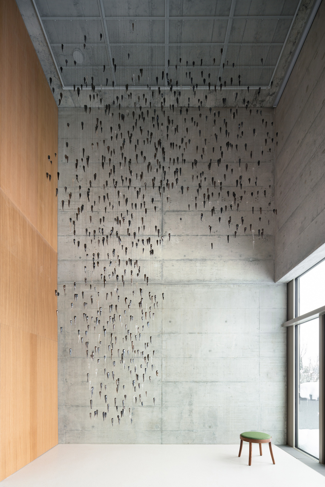 Installation view of Yhonnie Scarce, Kokatha, Nukunu and Mirning peoples, Shadow creeper, 2022, at Fondation Opale, Switzerland