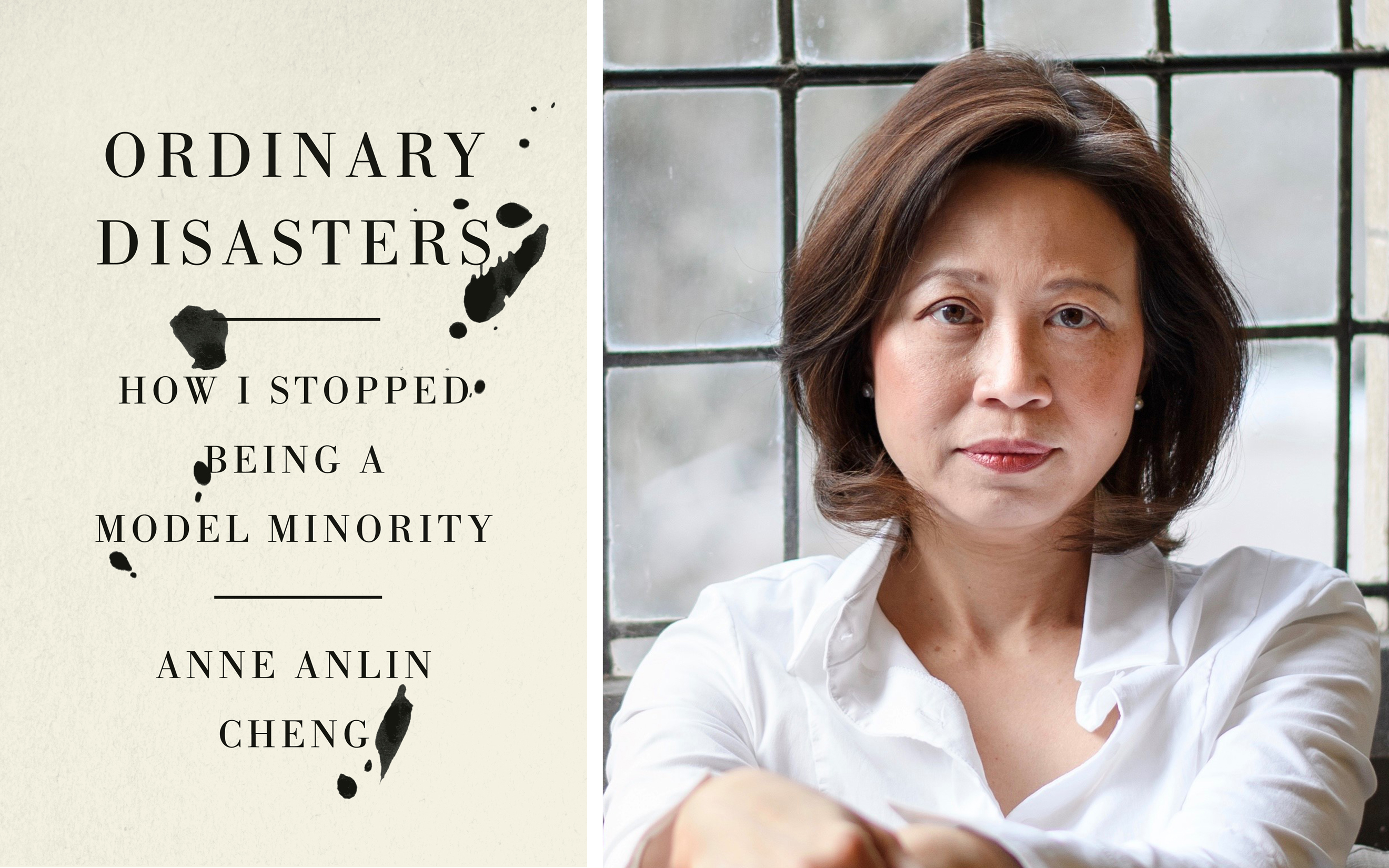 Left: Book cover for Ordinary Disasters by Anne Anlin Cheng, Pantheon, 2024. Right: Anne Anlin Cheng. Photo by Sameer Khan. Images courtesy of the author