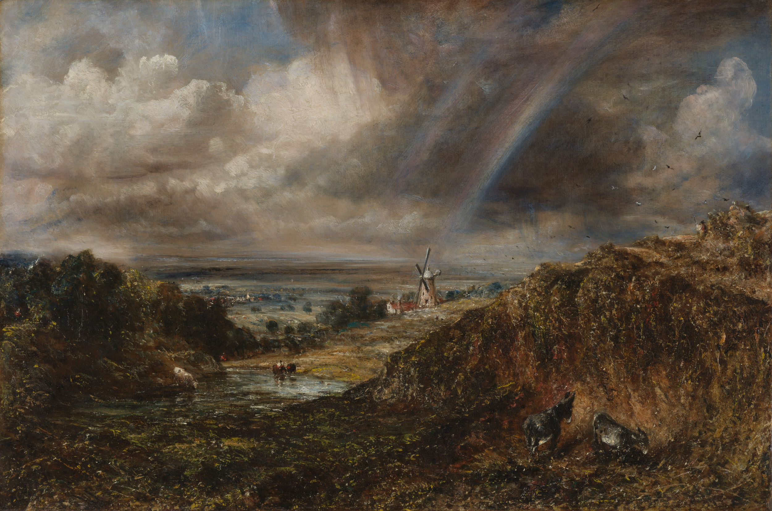 John Constable, Hampstead Heath with a Rainbow, 1836, at Tate Britain, London