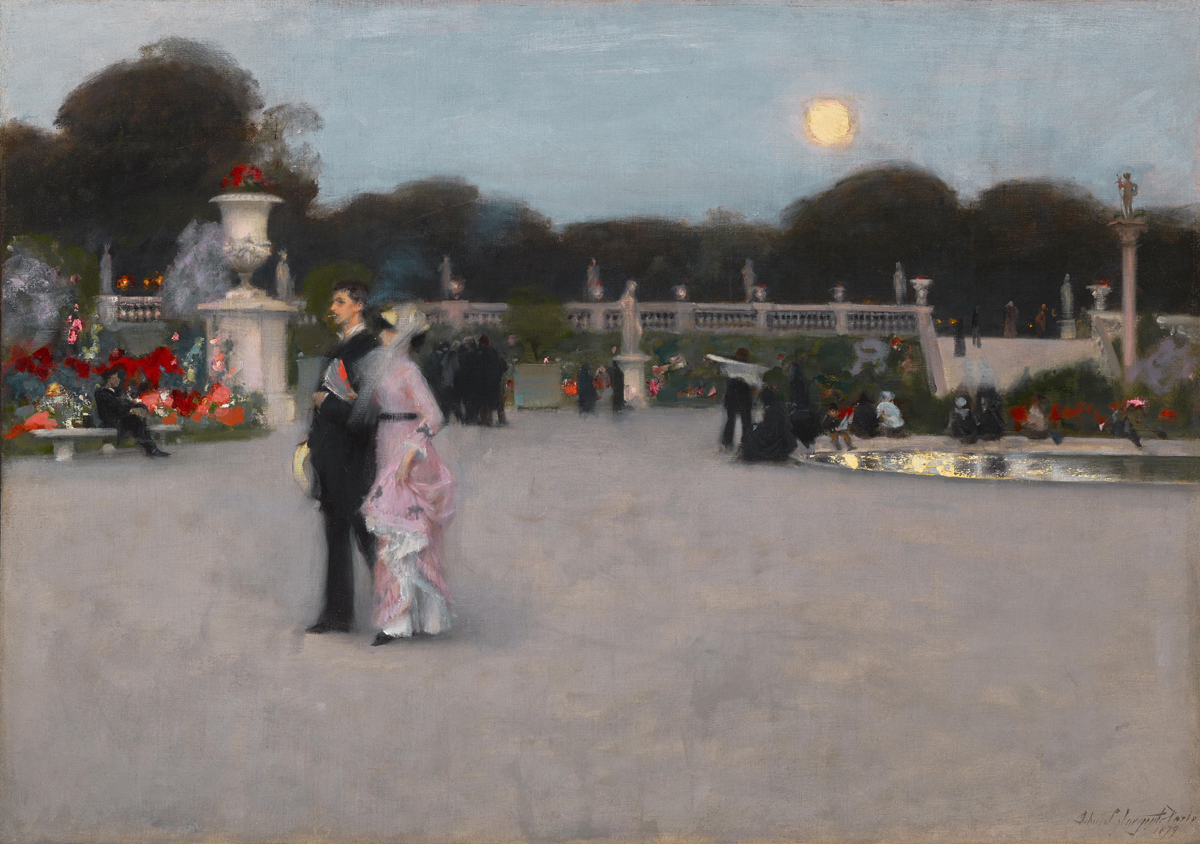 John Singer Sargent, In the Luxembourg Gardens, 1879, at the Musee d'Orsay, Paris