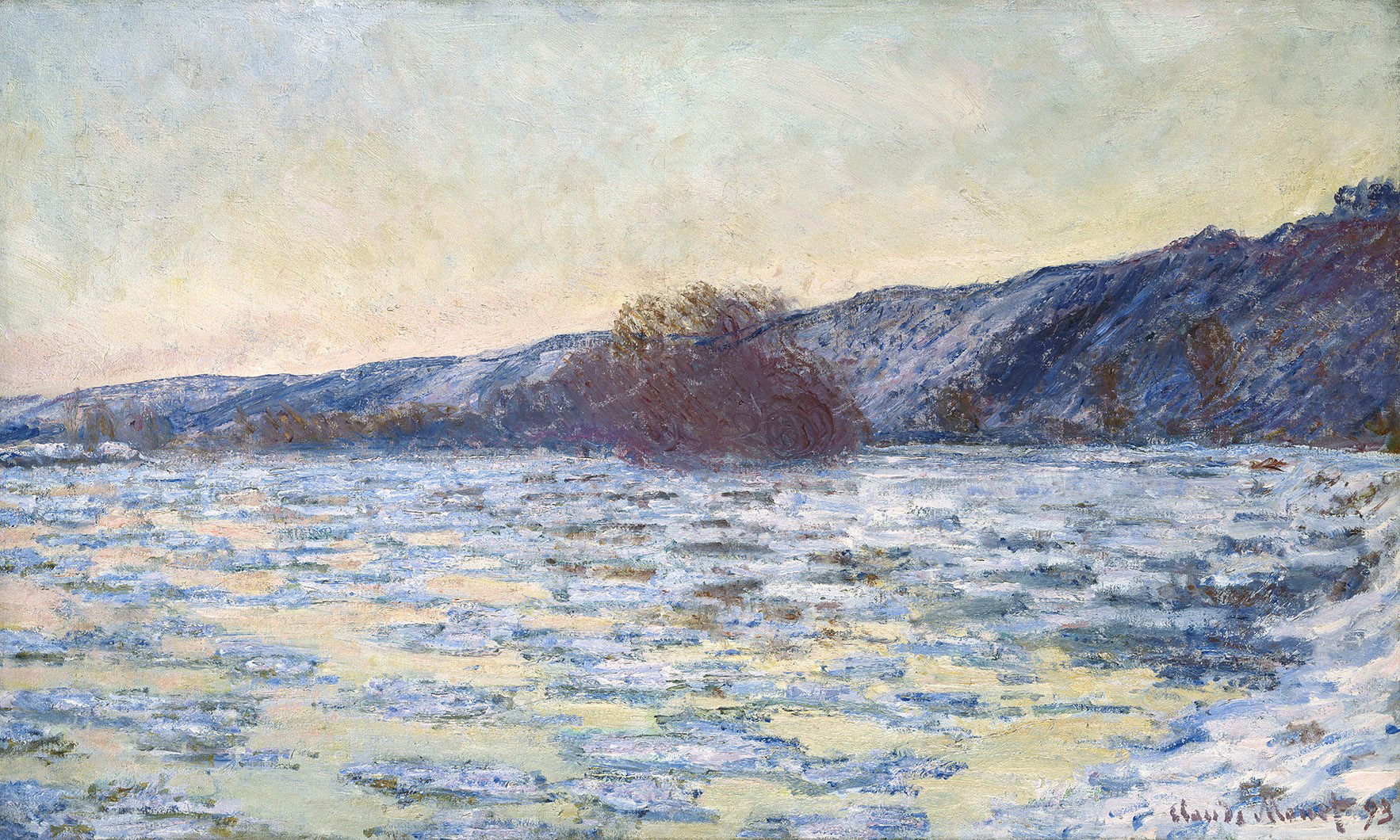 Claude Monet, Ice Floes at Twilight, 1893, at The Belvedere, Vienna