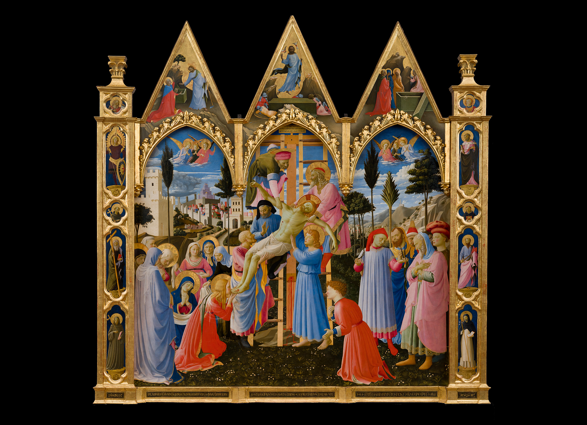 Lorenzo Monaco and Fra Angelico, Strozzi Altarpiece, c. 1421-24; c. 1430-32, at Palazzo Strozzi, Florence