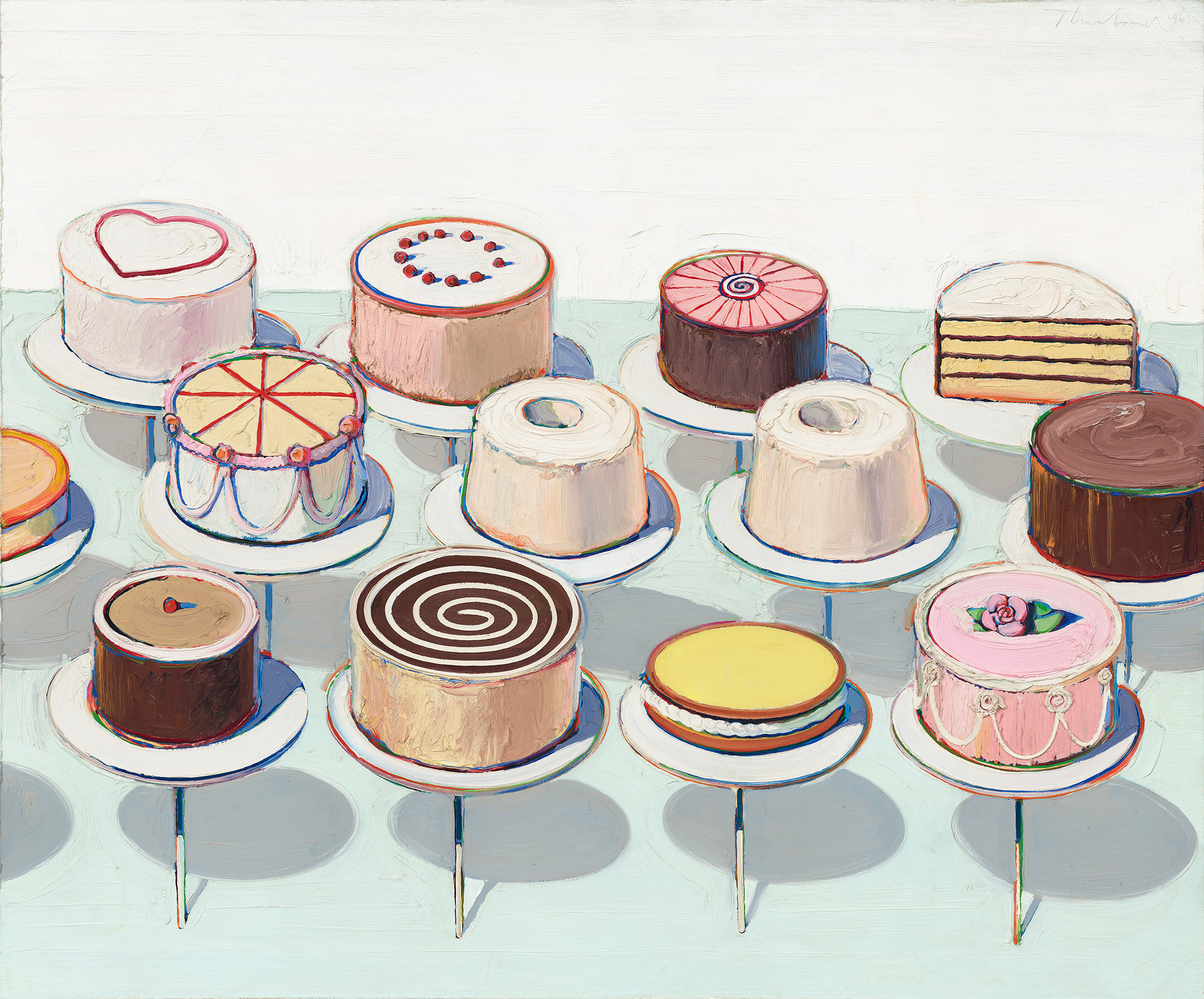 Wayne Thiebaud, Cakes, 1963, at The Courtauld Gallery, London