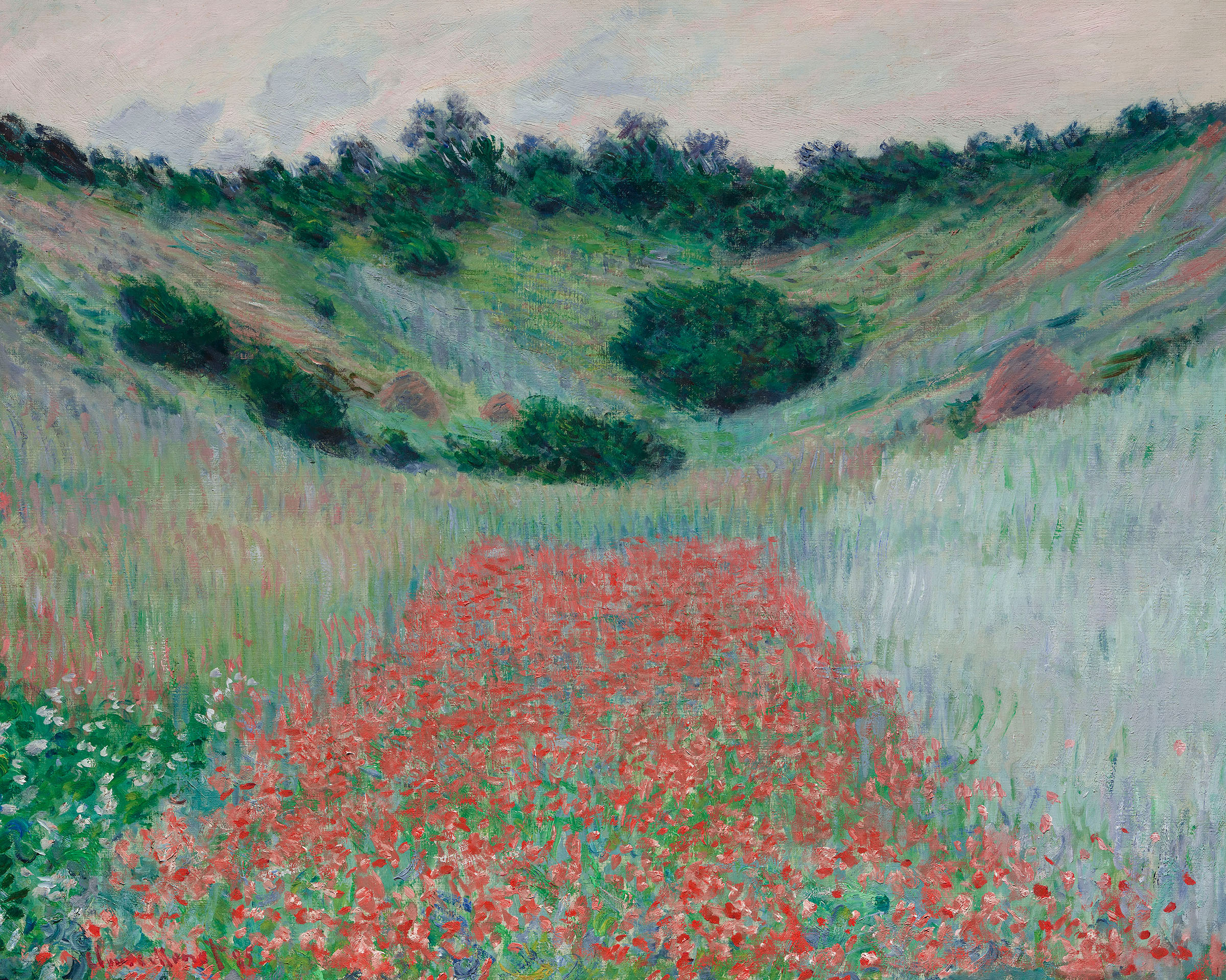 Claude Monet, Poppy Field in a Hollow near Giverny, 1885, at the National Gallery Singapore