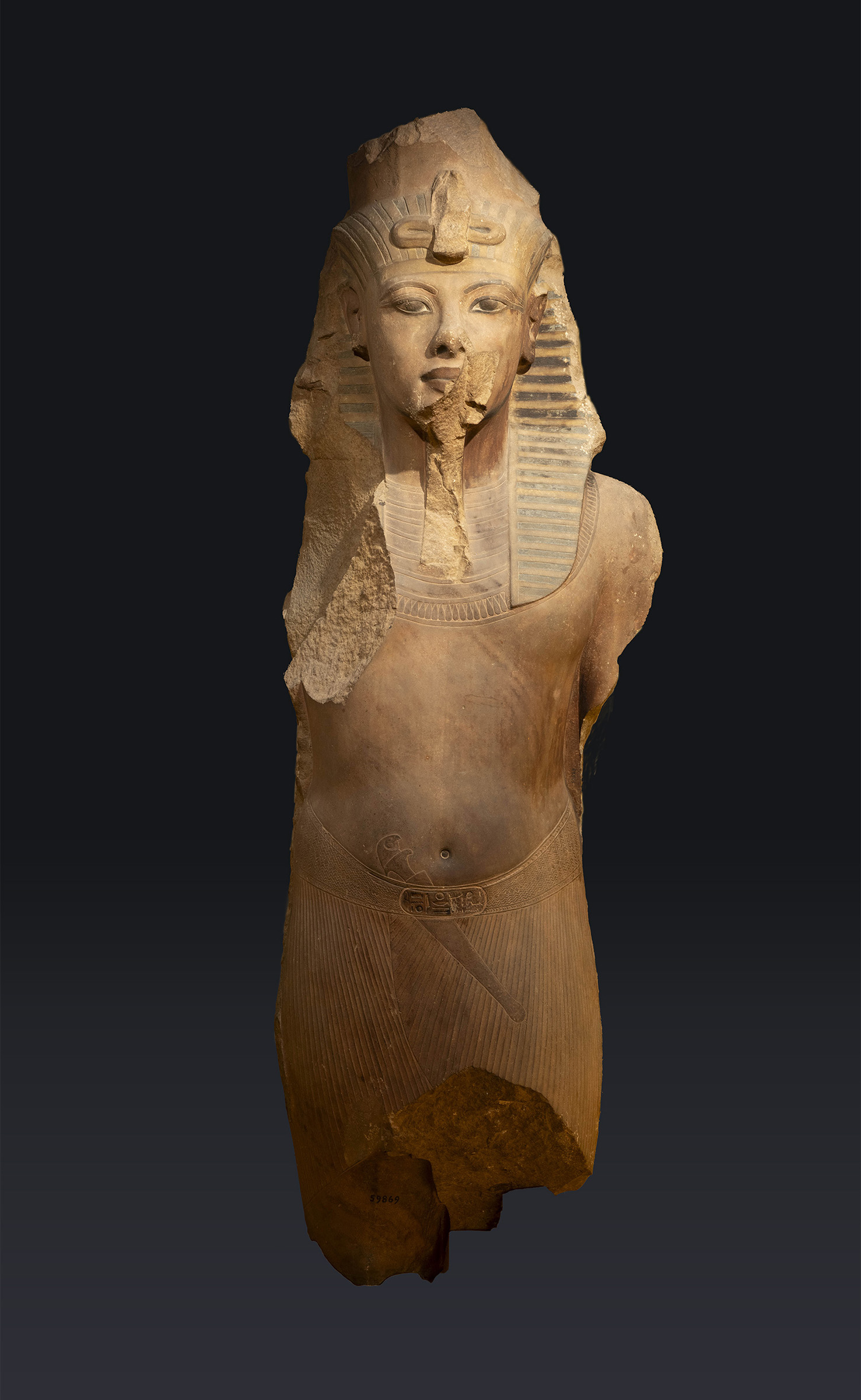 Statue of Tutankhamun, 18th Dynasty (1550-1295 B.C.), at the Hong Kong Palace Museum