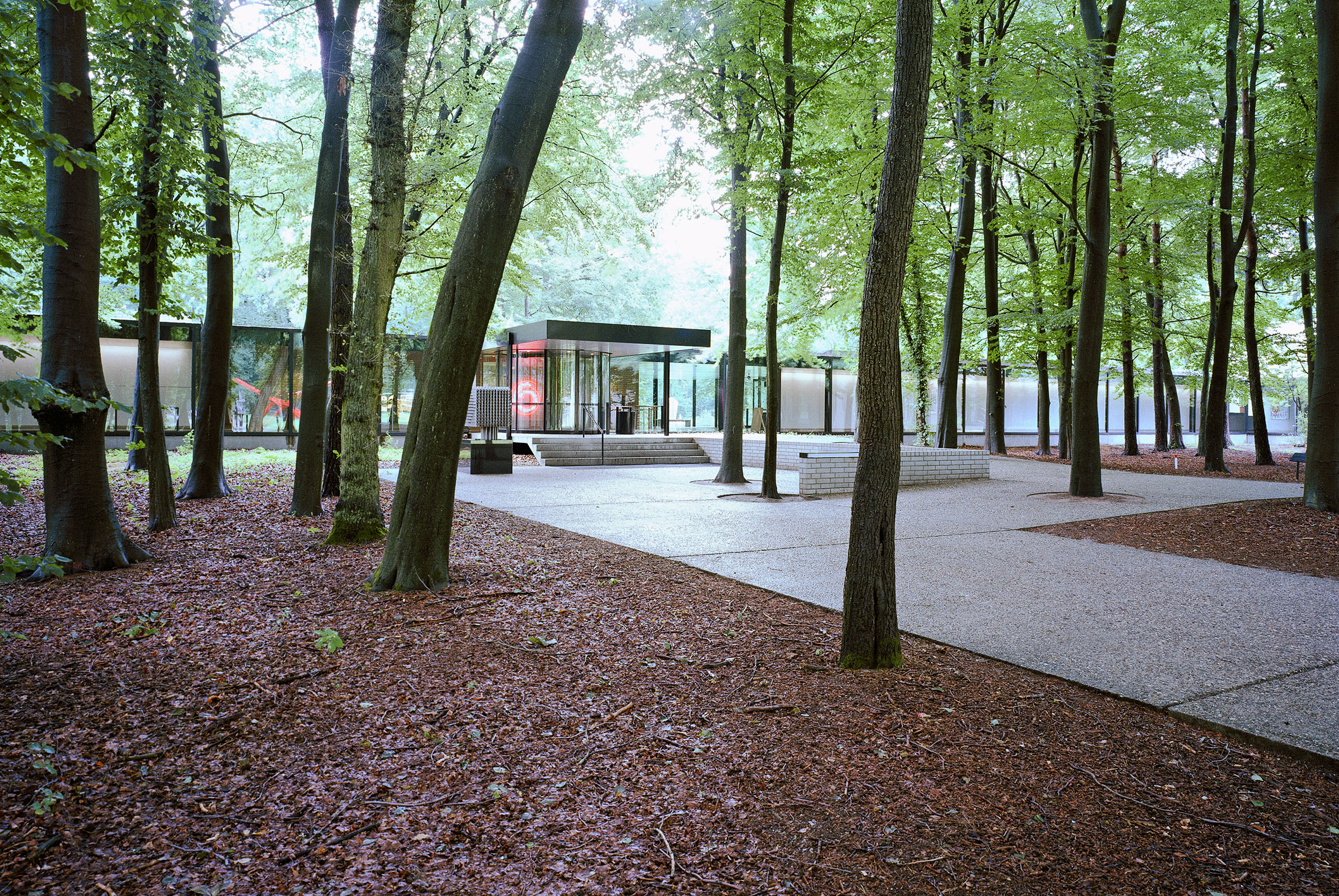 The Kröller-Müller Museum in Otterlo, the Netherlands. The glass wing was designed by Dutch architect Wim Quist in the 1970s