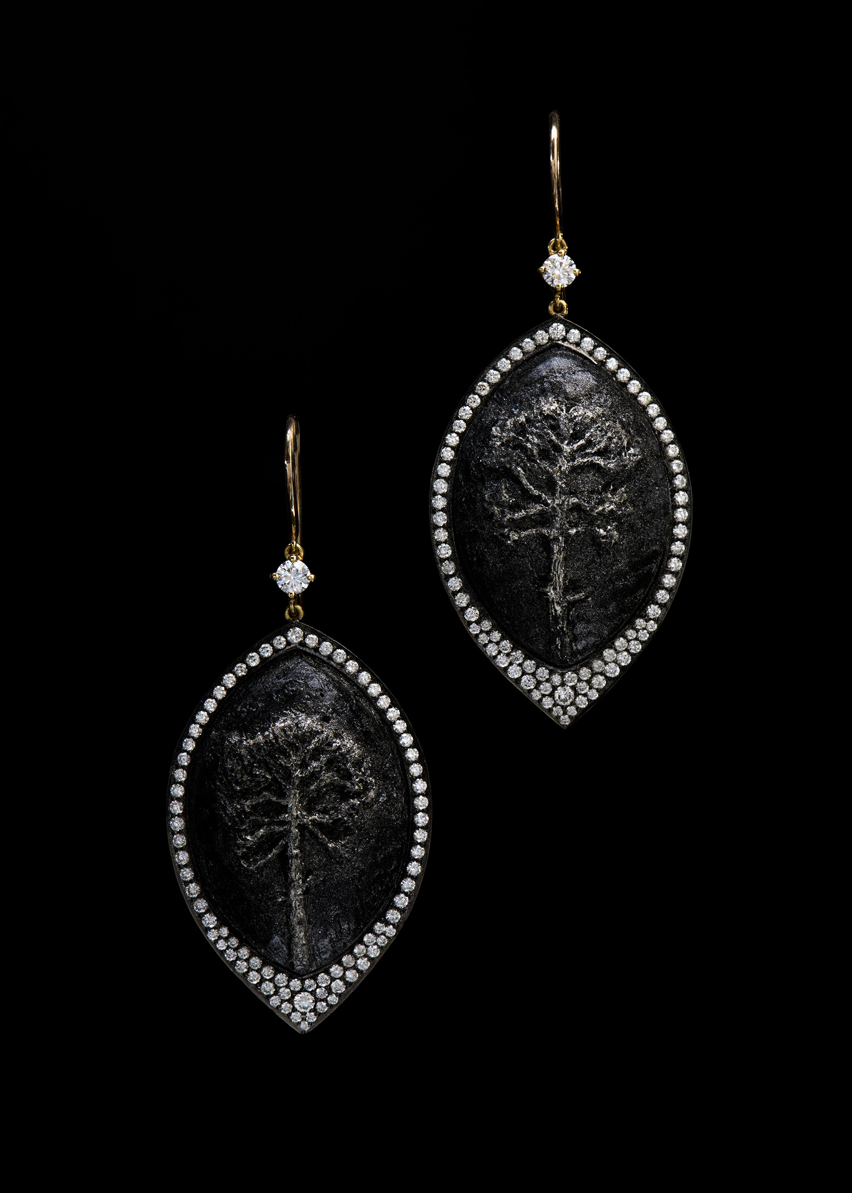 Natasha Wightman, First Snow - Mountain earrings, on view 8-22 October 2025 at Christie's in London