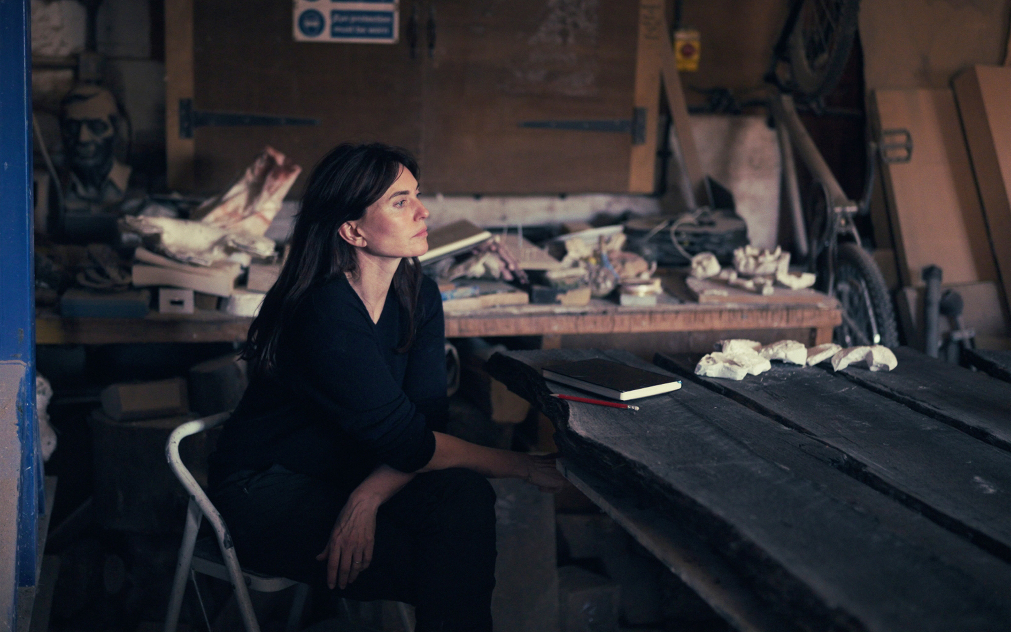 Artist Natasha Wightman in the studio where she created Lost Forests