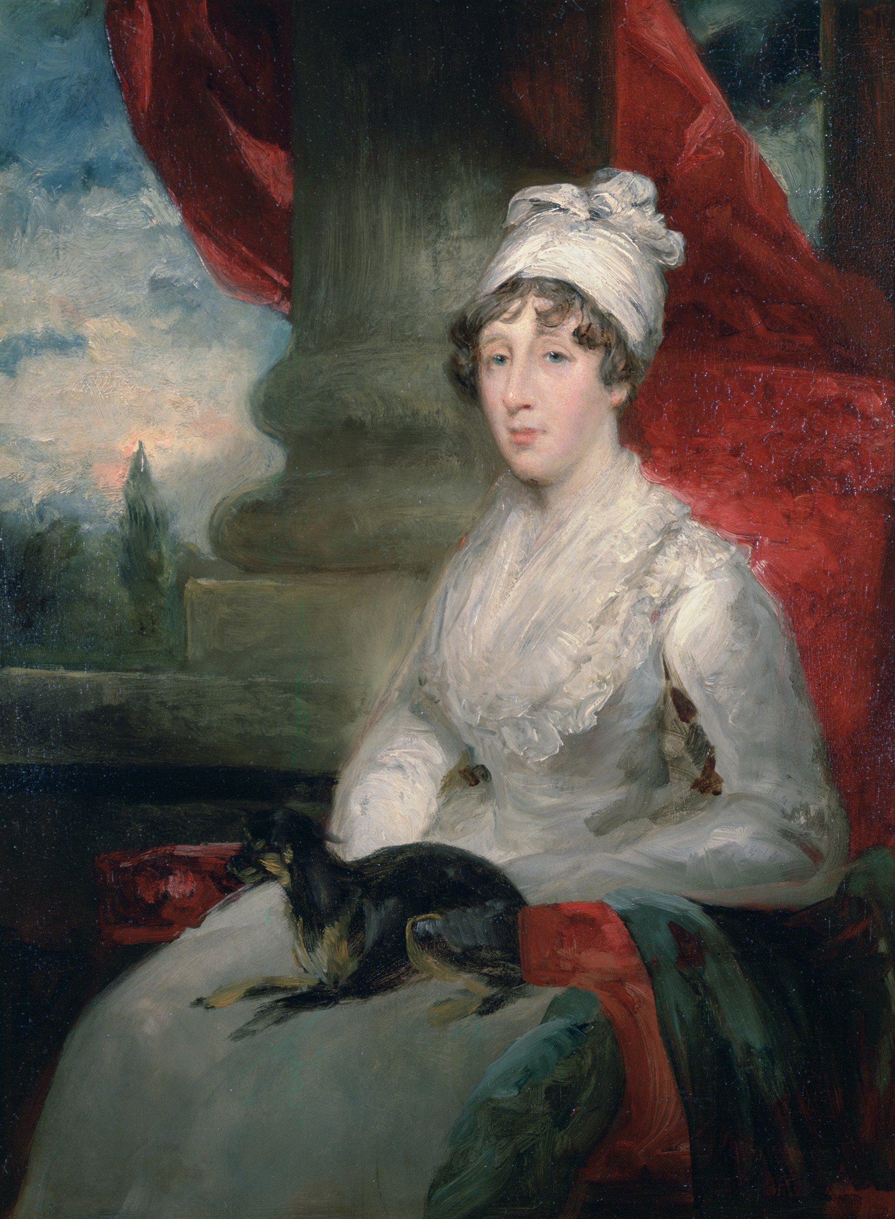 John Jackson, Portrait of Mrs Soane with Fanny on her lap, 1831. Jackson based this posthumous portrait of Mrs Soane - now in Sir John Soane's Museum in London - on three pencil drawings made by John Flaxman, including the one illustrated, left