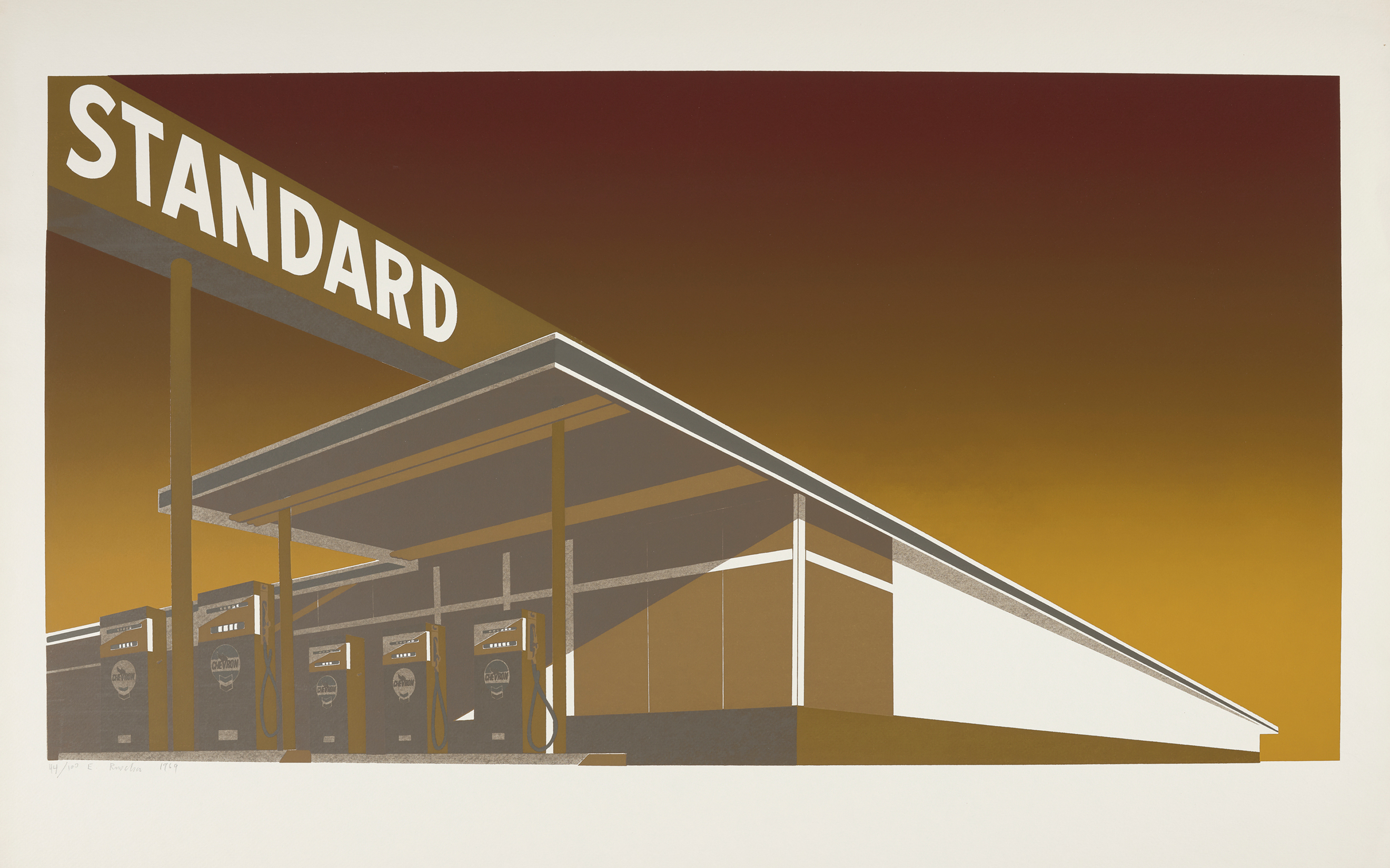 Ed Ruscha print, standard station