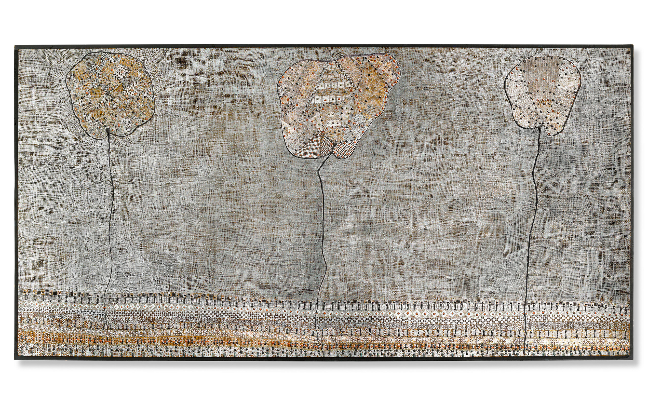 Huguette Caland, Long Live Freedom, 1998, offered in Silsila: Highlights from the Dalloul Collection including Modern and Contemporary Middle Eastern Art on 6 November 2025 at Christie's in London