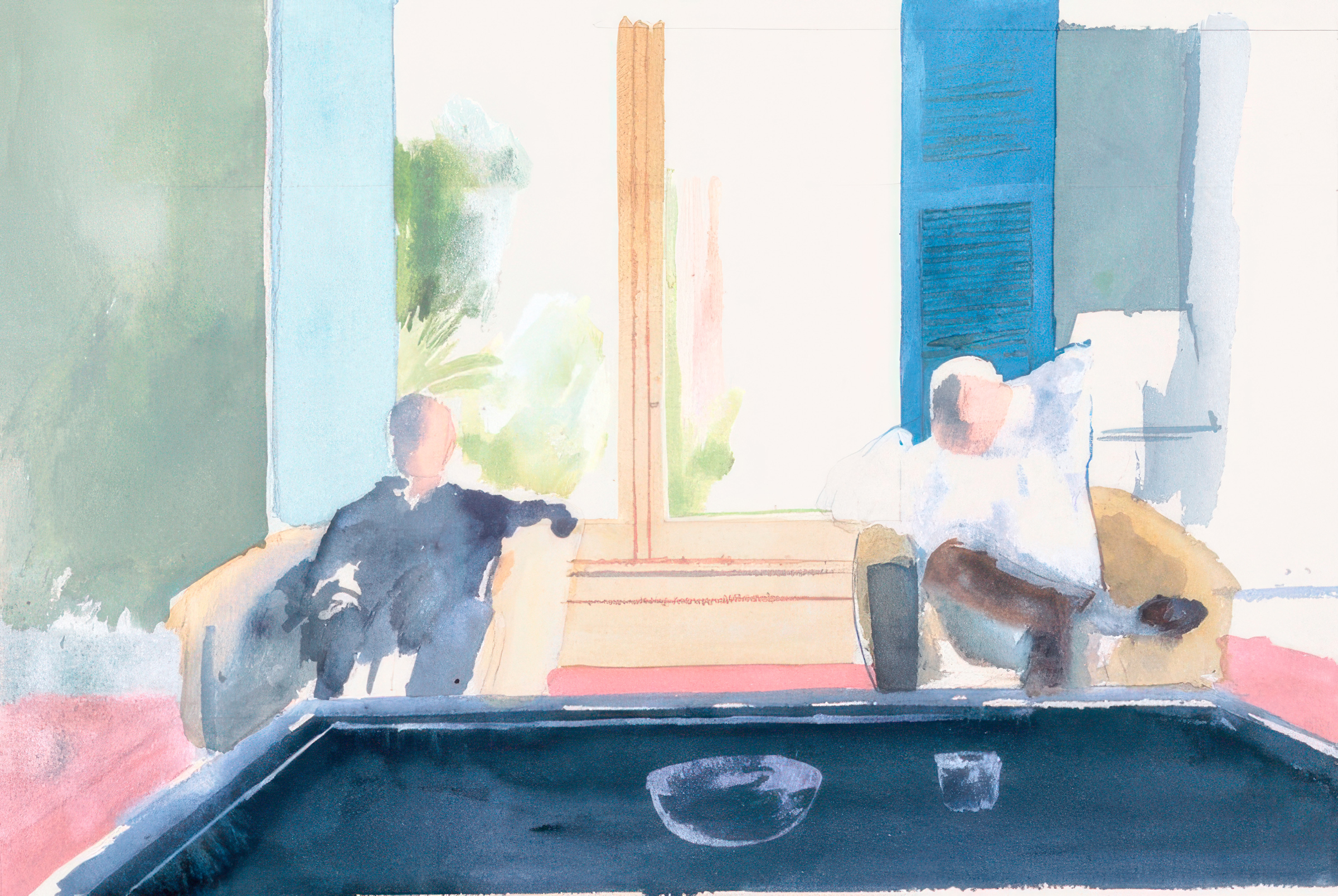 Hockney-Study-I-for-Christopher-Isherwood-and-Don-Bachardy