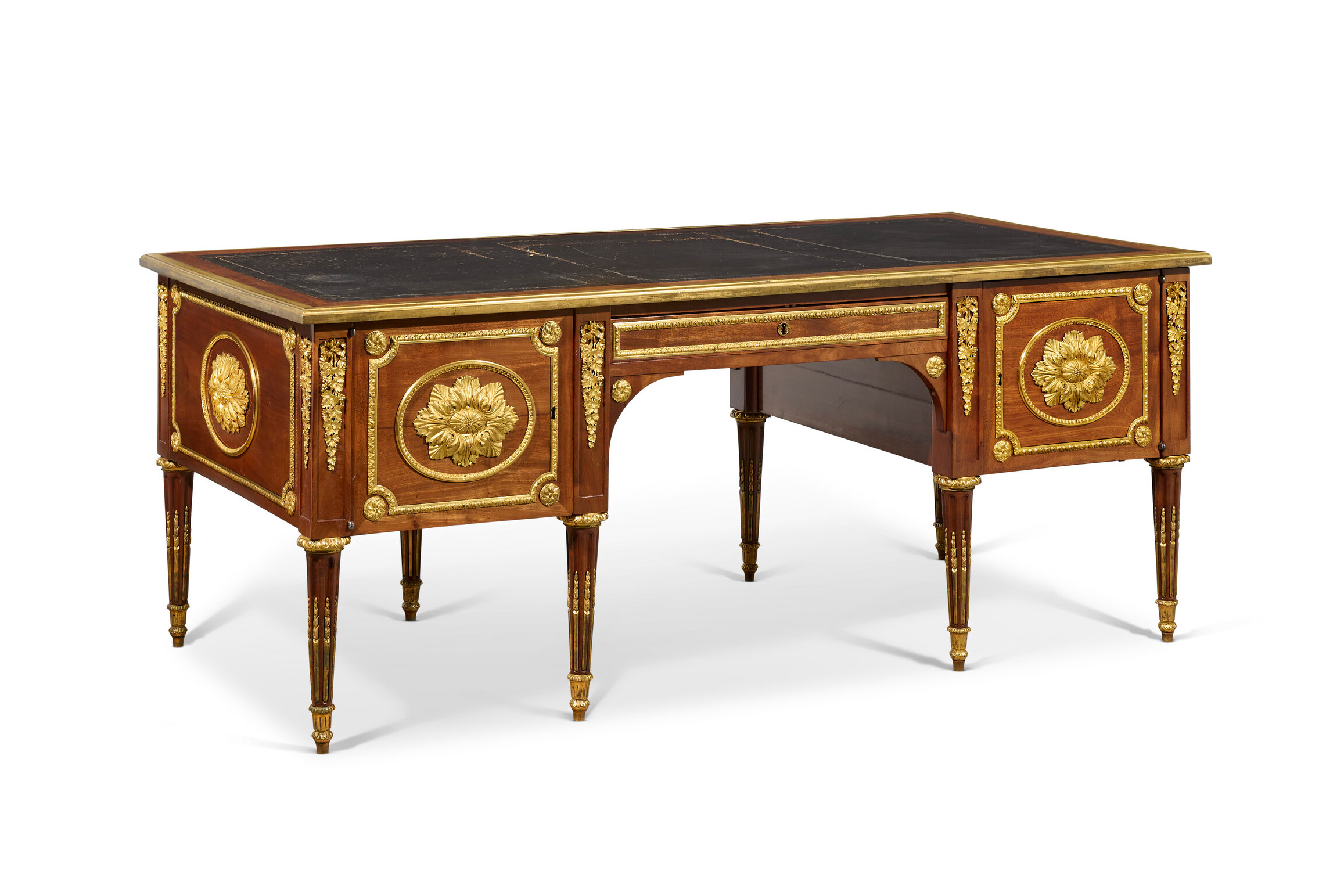 A late Louis XVI ormolu-mounted mahogany desk stamped by Roger Vandercruse, circa 1780, offered in The Exceptional Sale on 18 November 2025 at Christie's in Paris