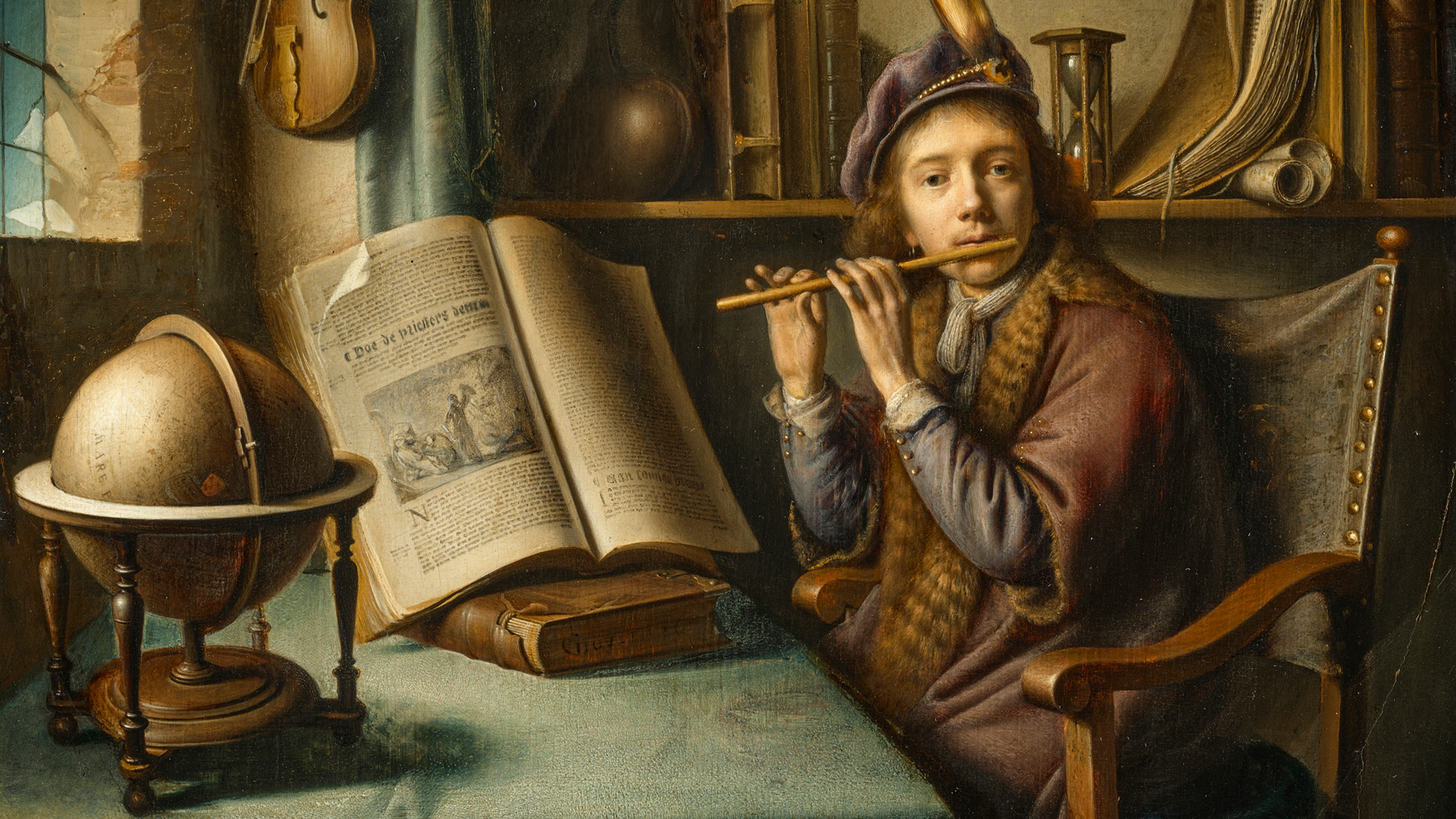 Gerrit Dou's The Flute Player: offered for the first time in 125 years, image size:2880x1620