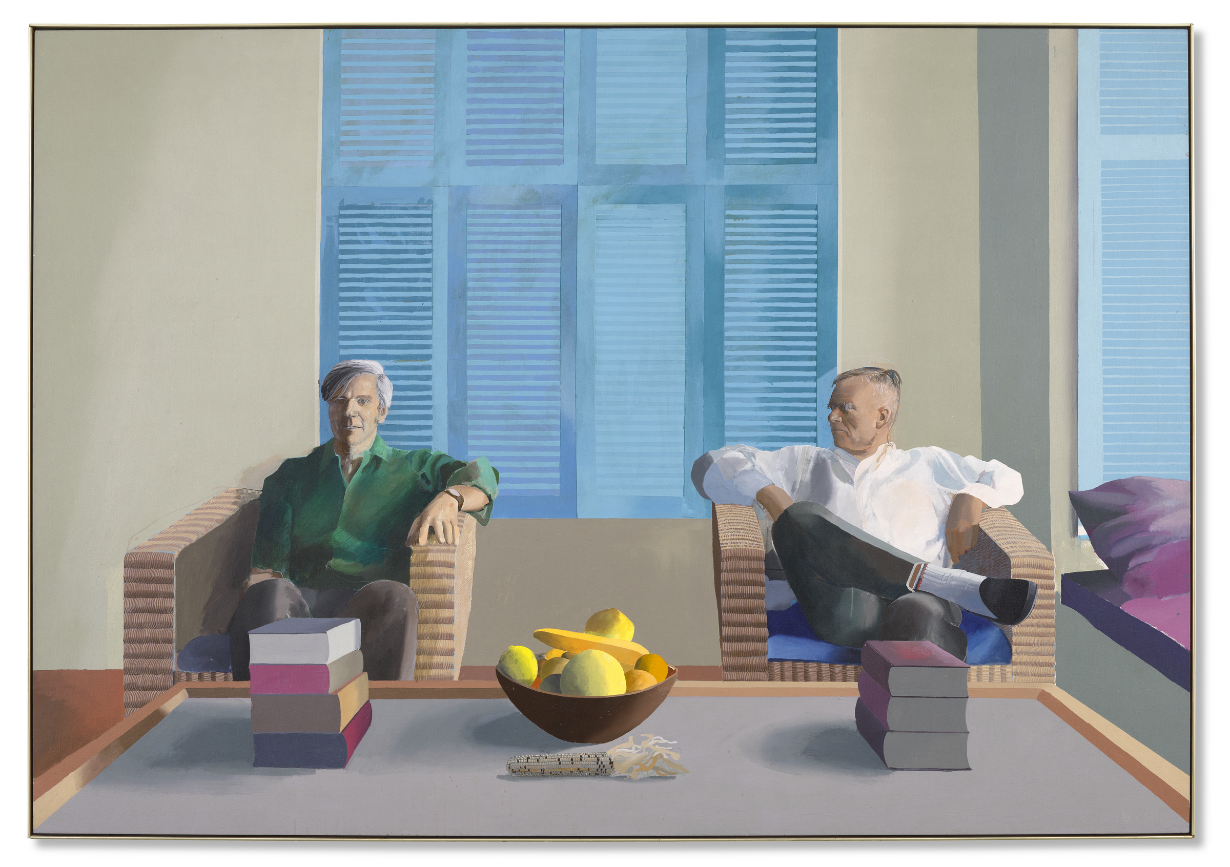 David Hockney, Christopher Isherwood and Don Bachardy, 1968. Private collection. Artwork &copy; David Hockney