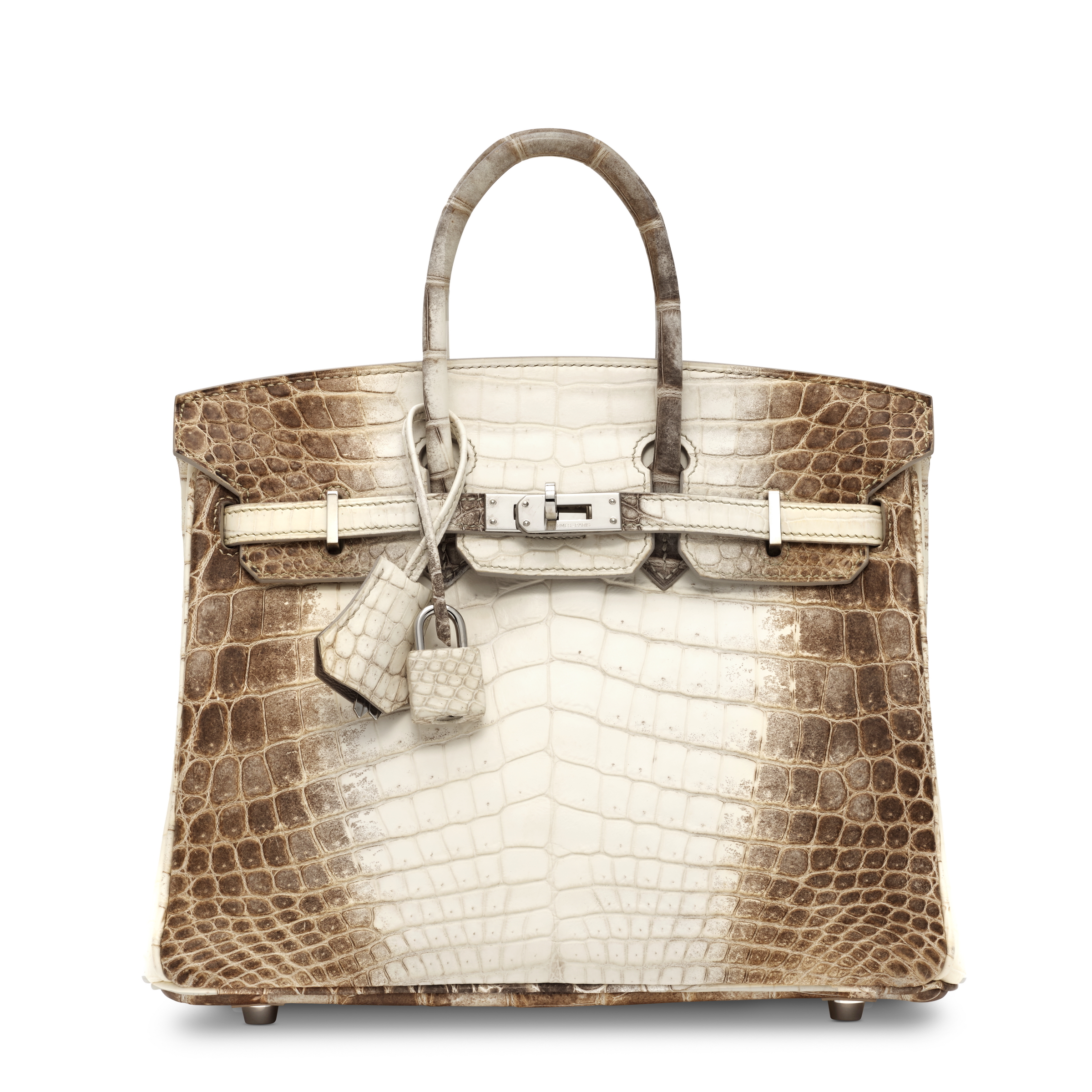 Hermes. A rare, Matte White Himalaya niloticus crocodile Birkin 25 with palladium hardware, 2013, offered by Christie's Private Sales