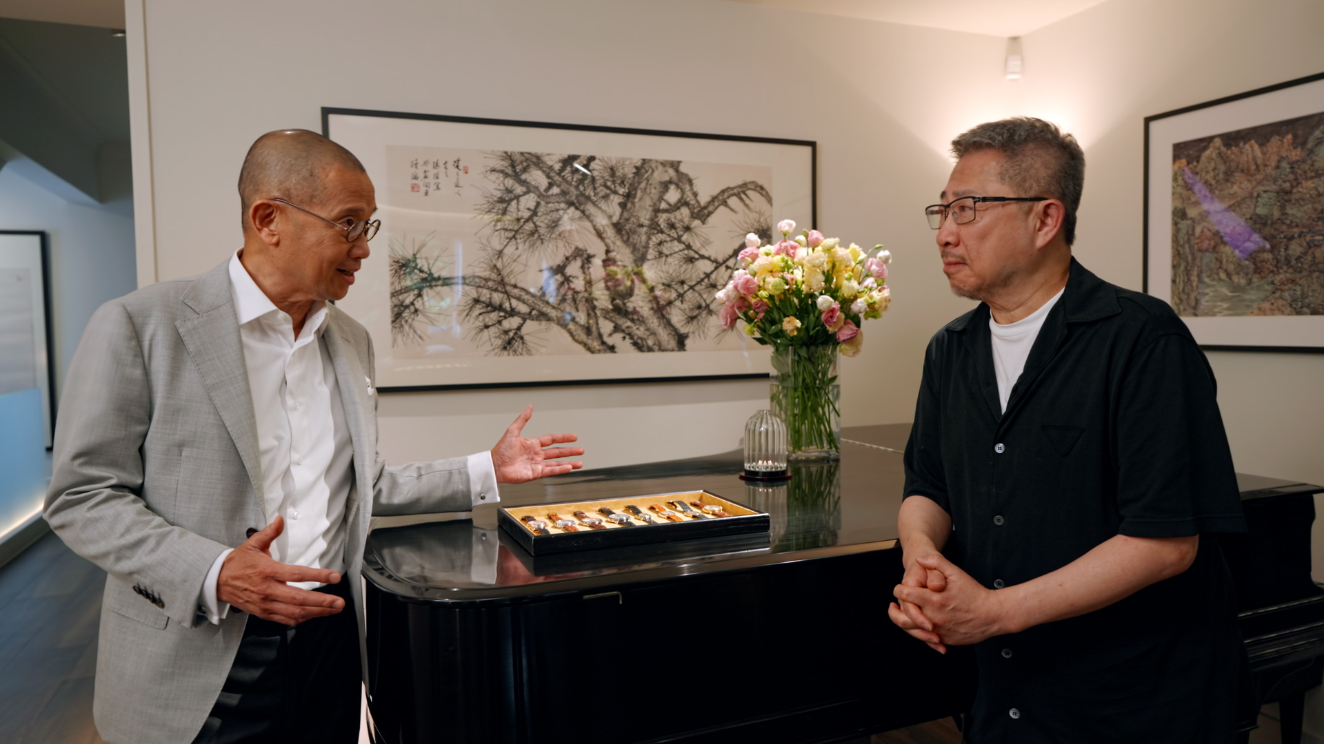 John (right) sharing his watch collection with Kevin (left). 