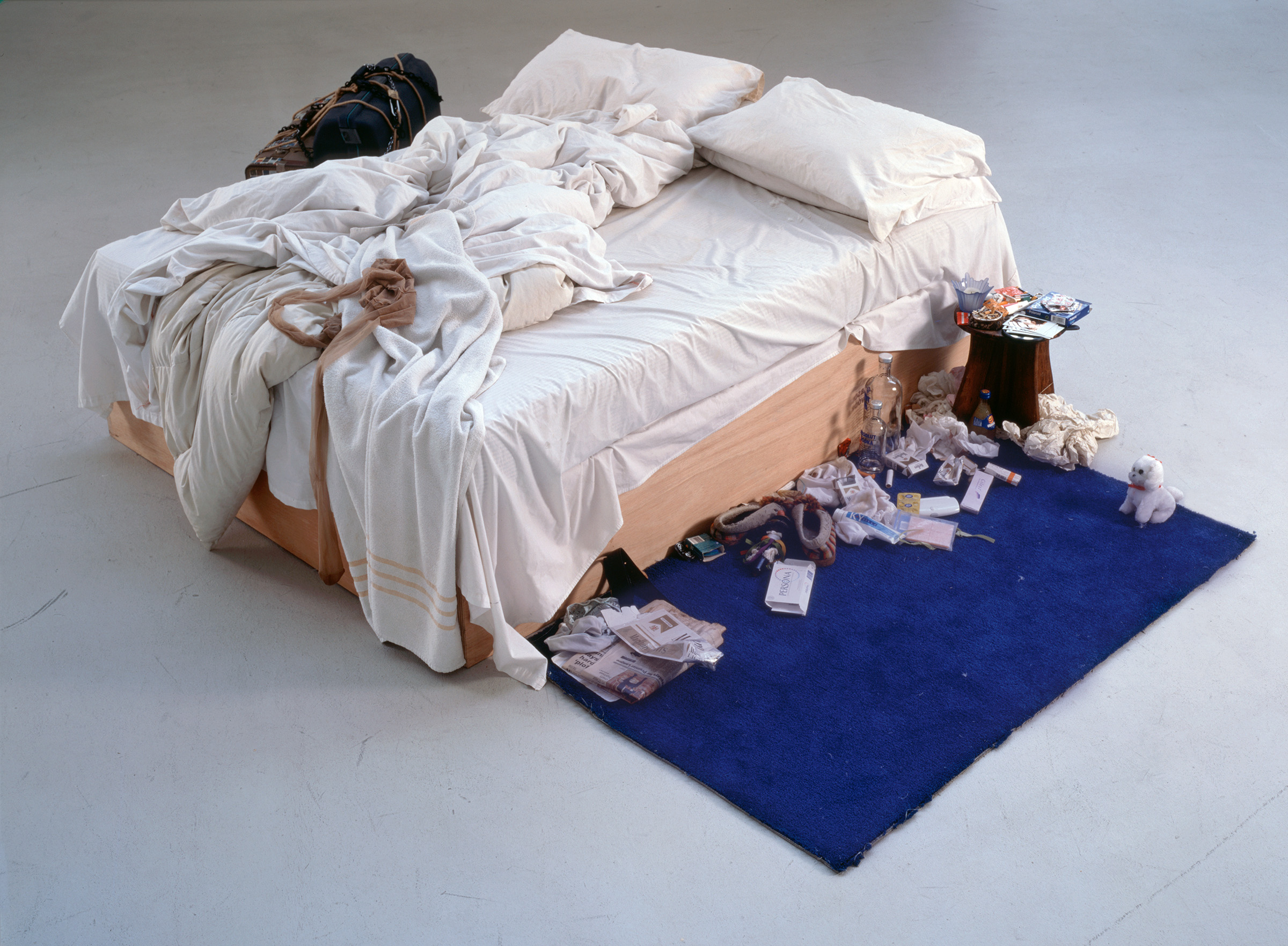Tracey Emin, My Bed, 1998, on show in Tracey Emin at Tate Modern, London
