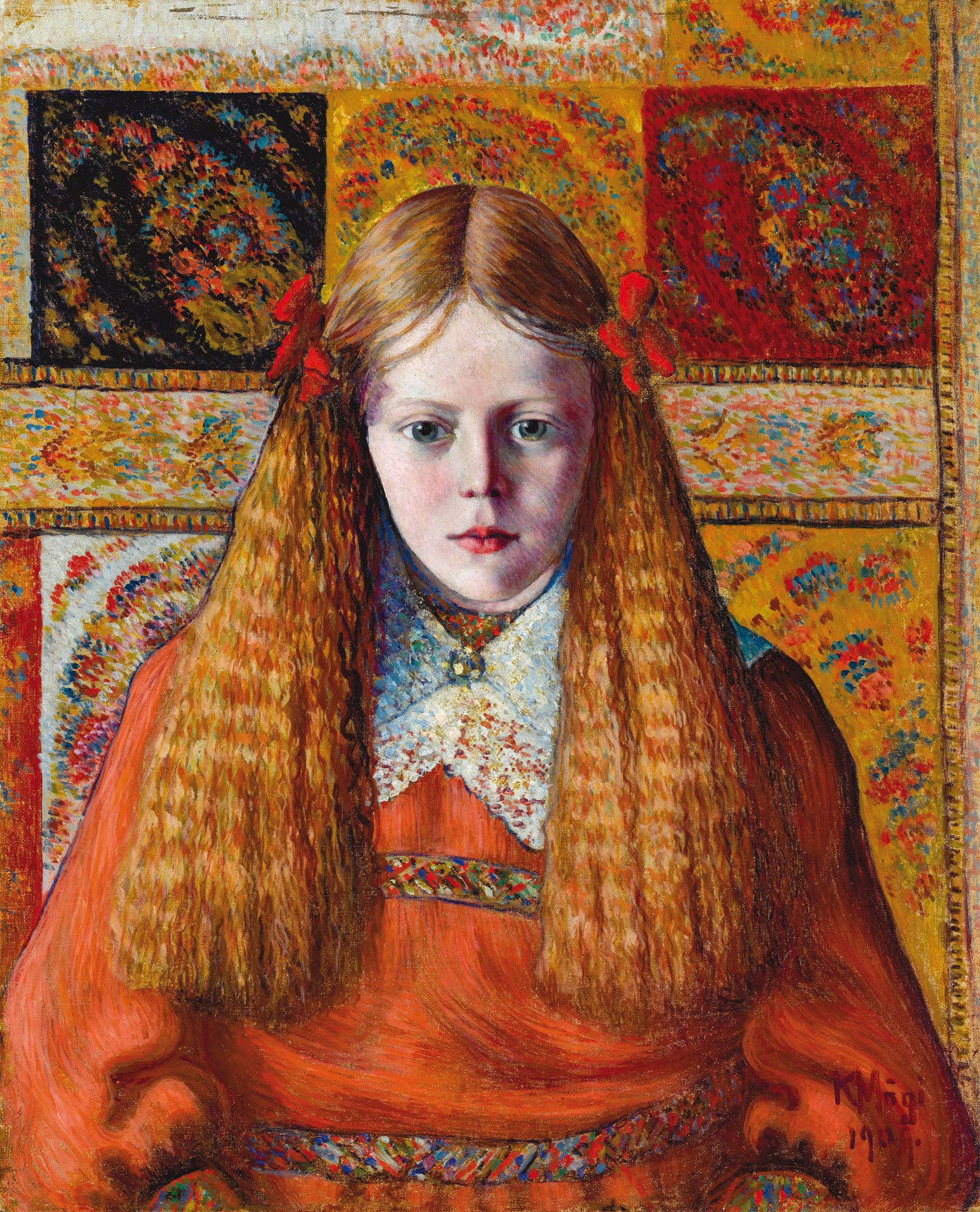 Konrad Magi, Portrait of a Norwegian Girl, 1909, on show in Konrad Magi at the Dulwich Picture Gallery, London