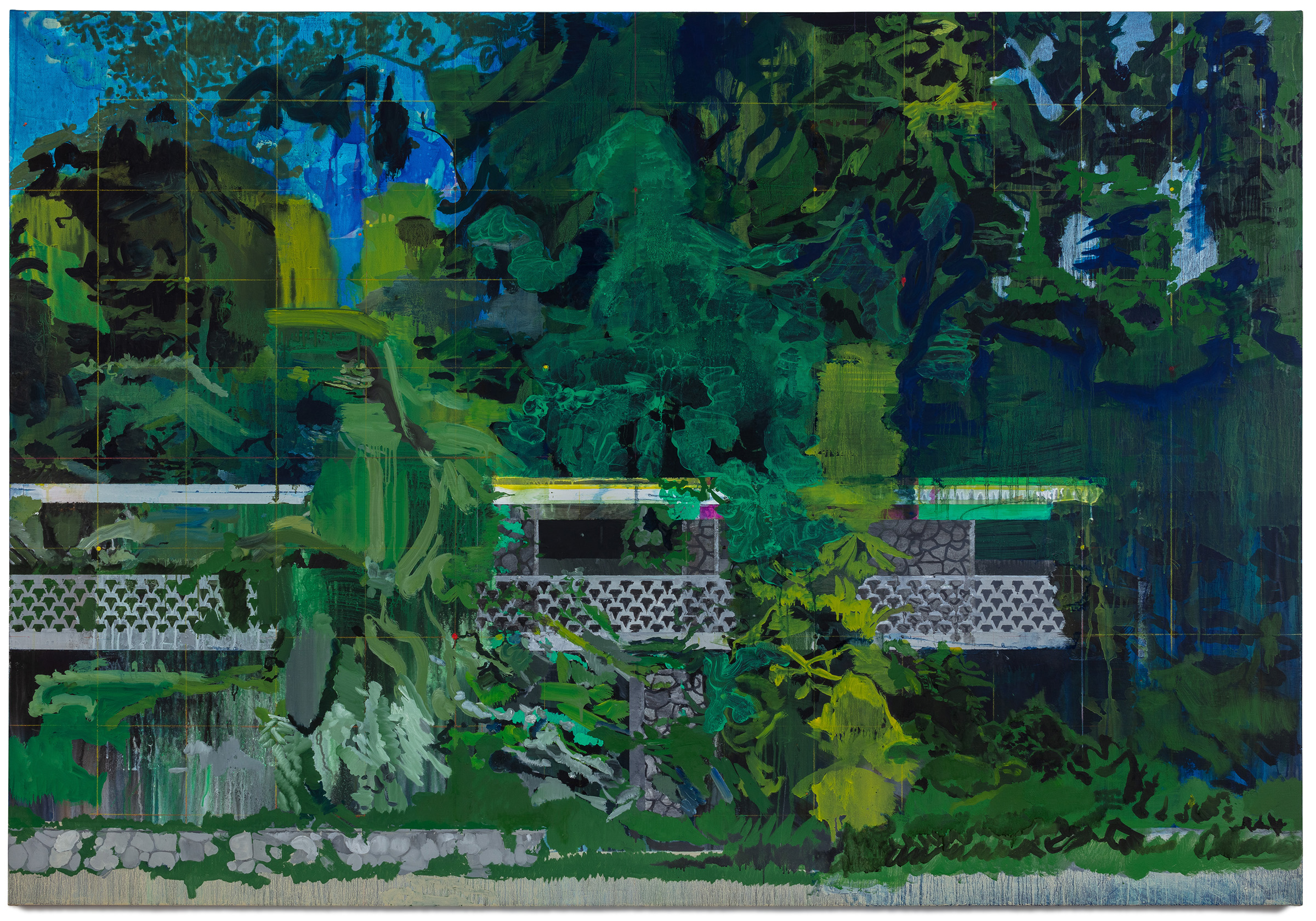 Hurvin Anderson, Limestone Wall, 2020, on show in Hurvin Anderson at Tate Britain