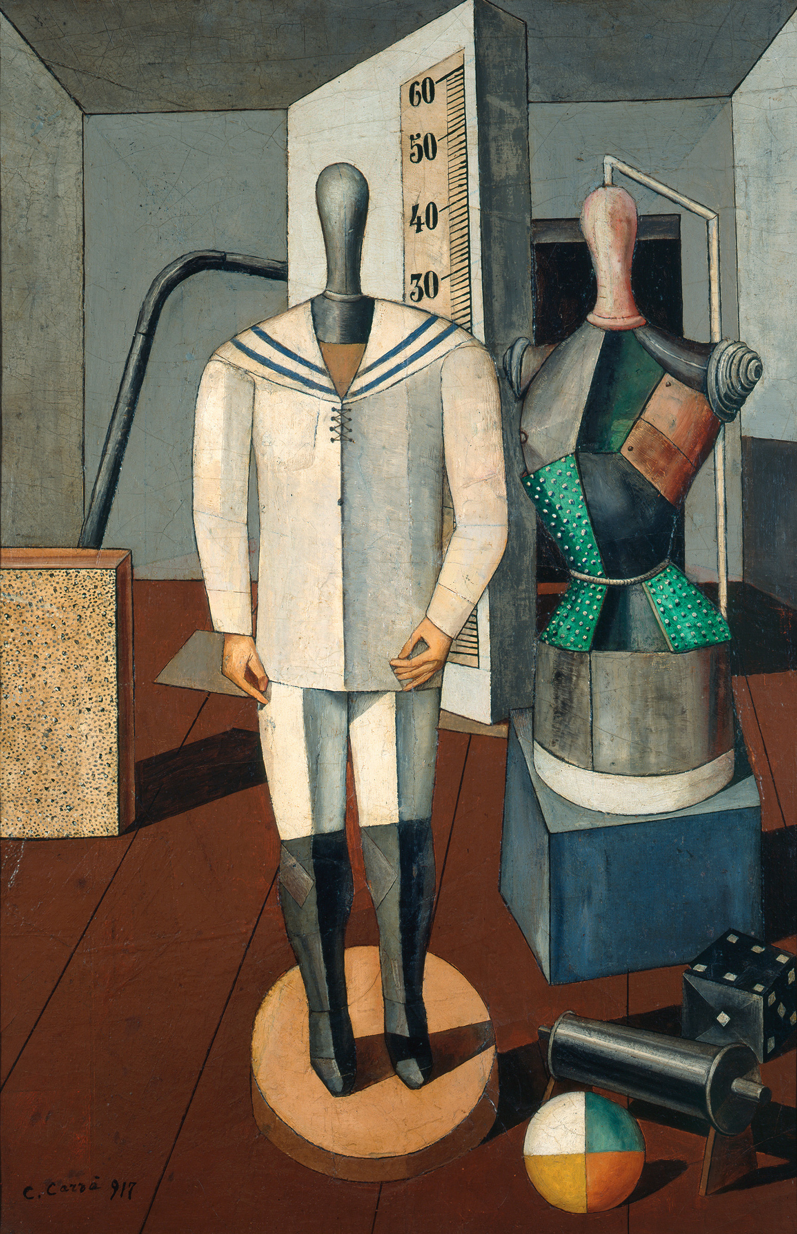 Carlo Carra, Madre e figlio, 1917, on show at Metafisica/Metafisiche in Milan