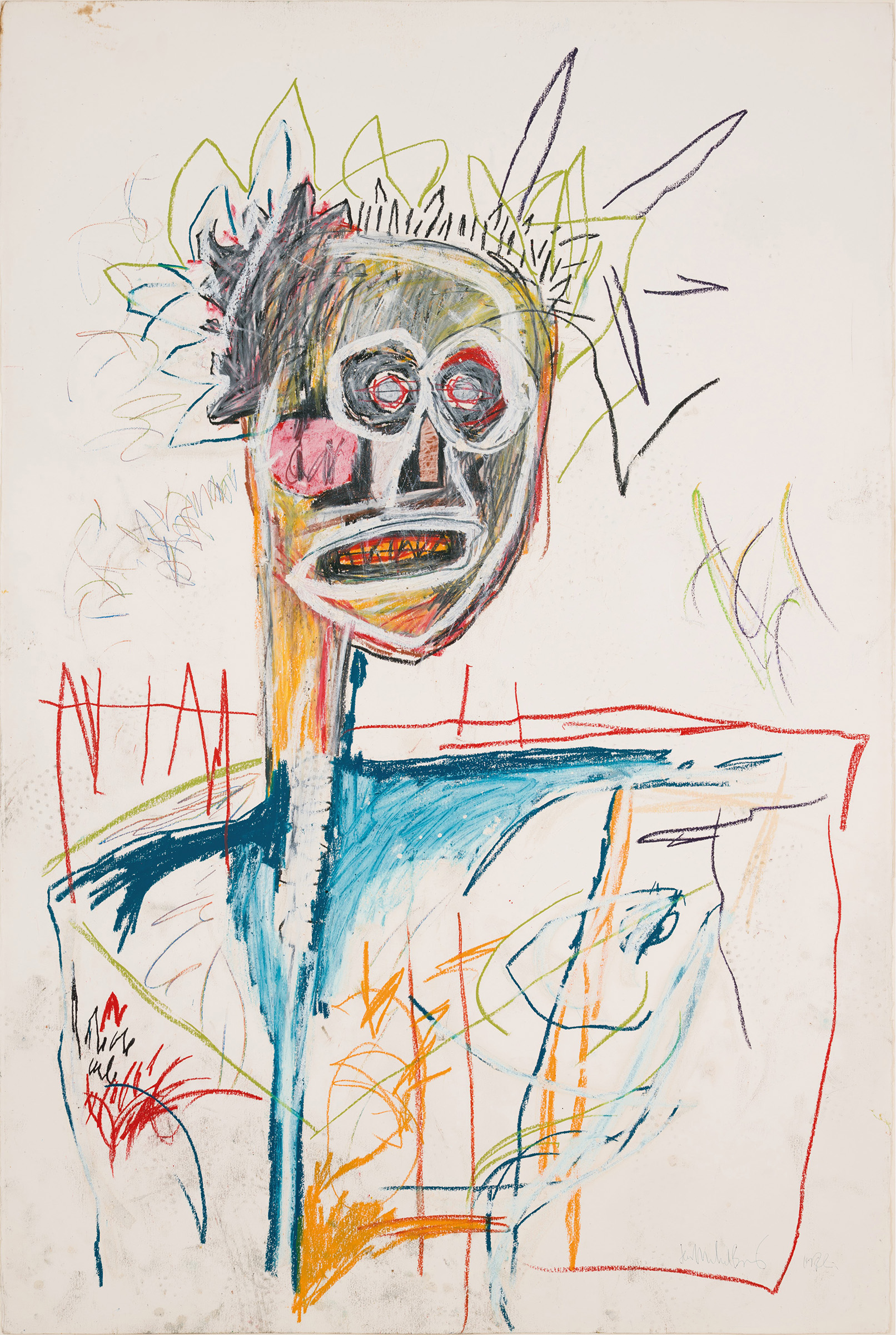 Jean-Michel Basquiat, Untitled (Man with Hat), 1982, on show in Basquiat - Headstrong at the Louisiana Museum, Humlebaek, Denmark