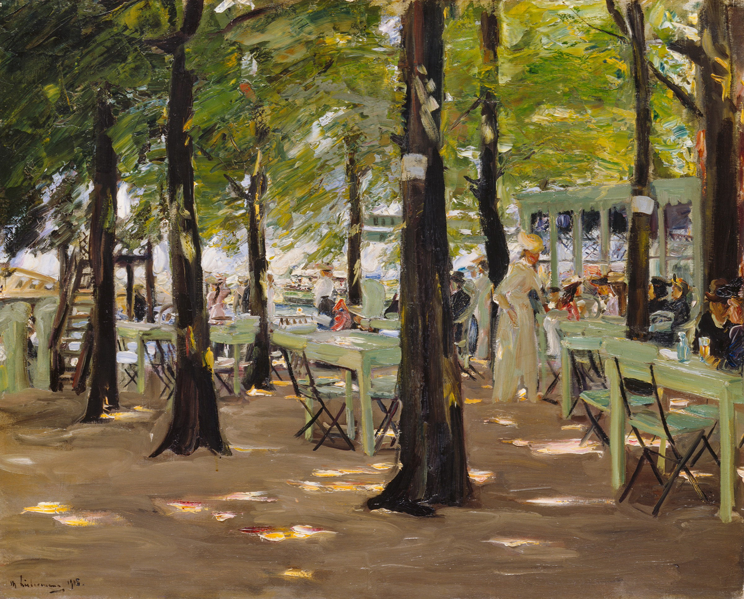 Max Liebermann, Biergarten 'De Oude Vink' bei Leiden, 1905, on show in Avant-garde: Max Liebermann and Impressionism in Germany at the Museum Barberini, Potsdam