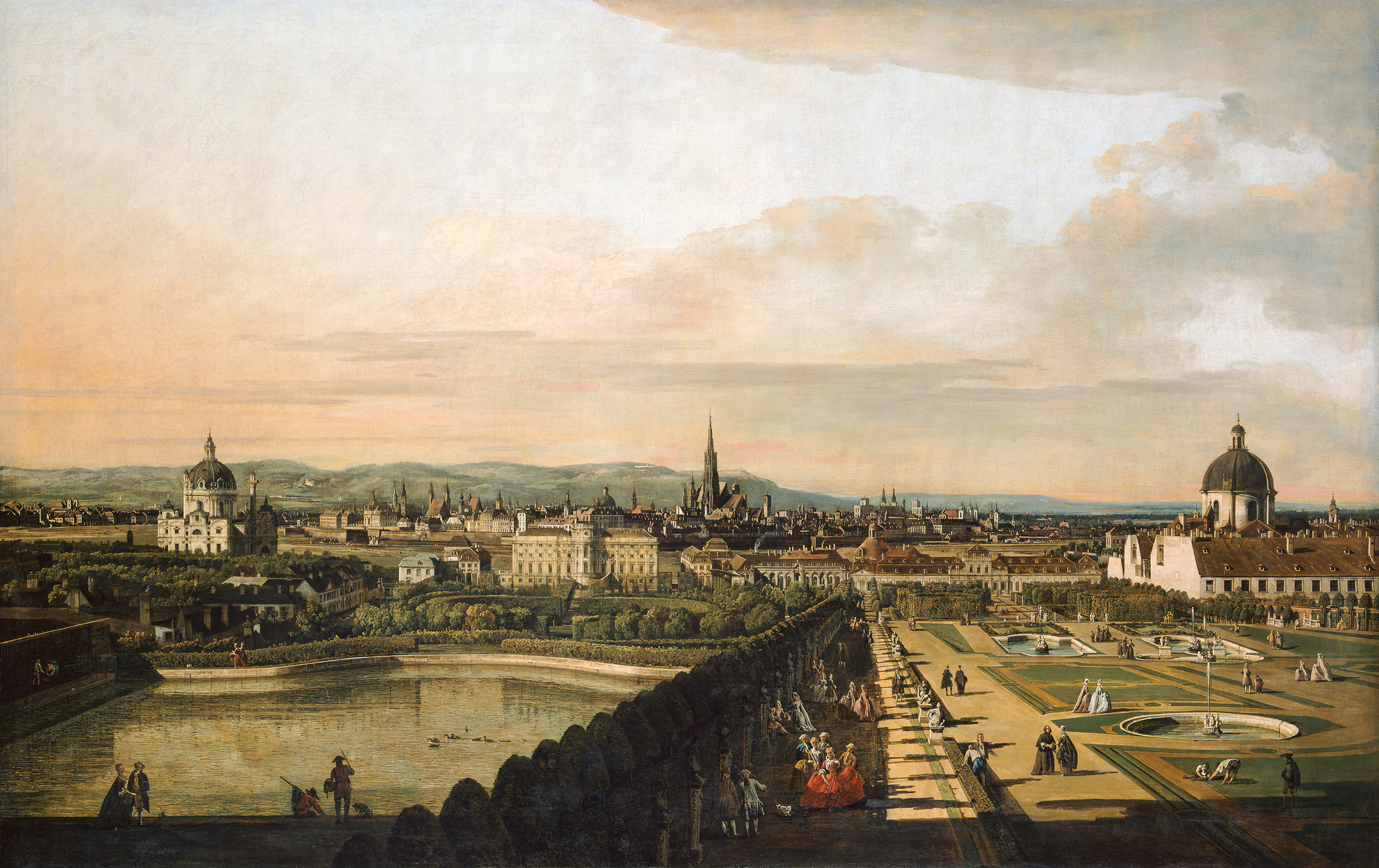 Bernardo Bellotto, Vienna Viewed From the Belvedere Palace, 1759-60, on show in Canaletto and Bellotto at the Kunsthistorisches Museum, Vienna