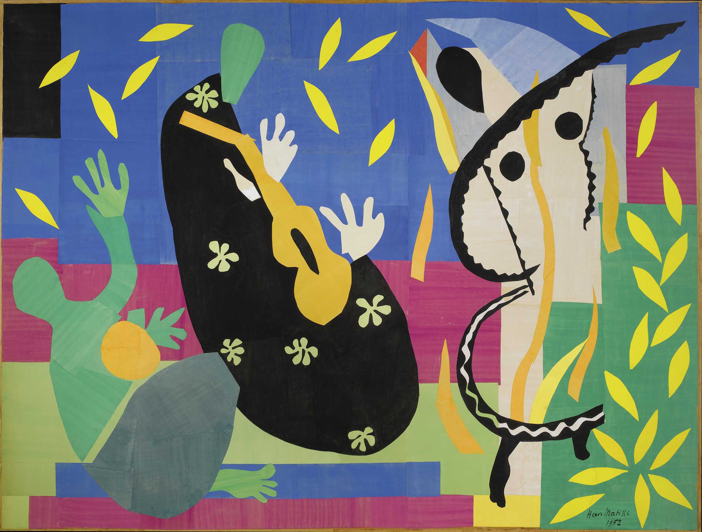 Henri Matisse, La tristesse du roi, 1952, on show in Matisse 1941-1954 at the Grand Palais, Paris