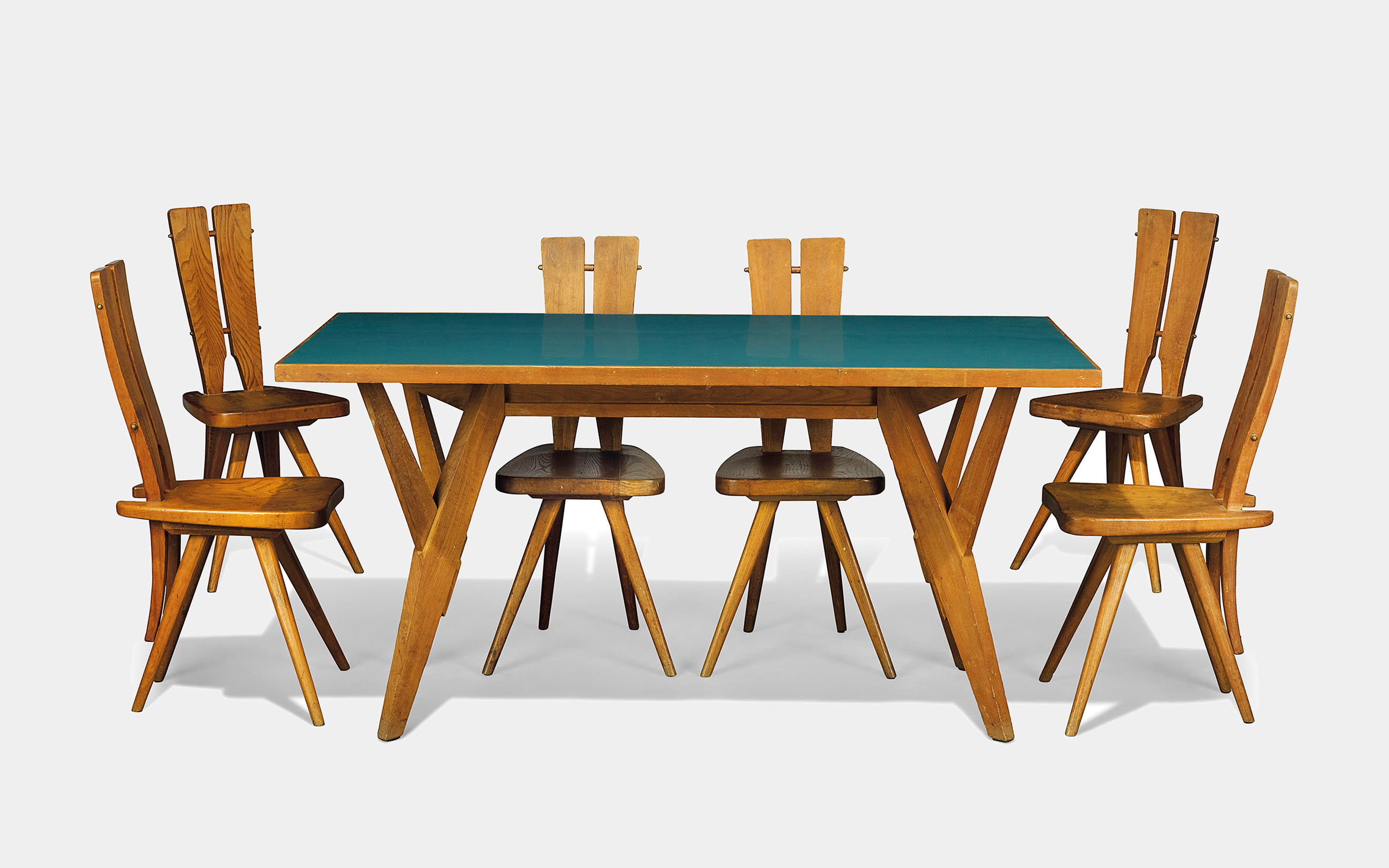 Carlo Mollino, a rare and important dining suite, 1953, sold for £668,750 on 3 October 2017 at Christie's in London