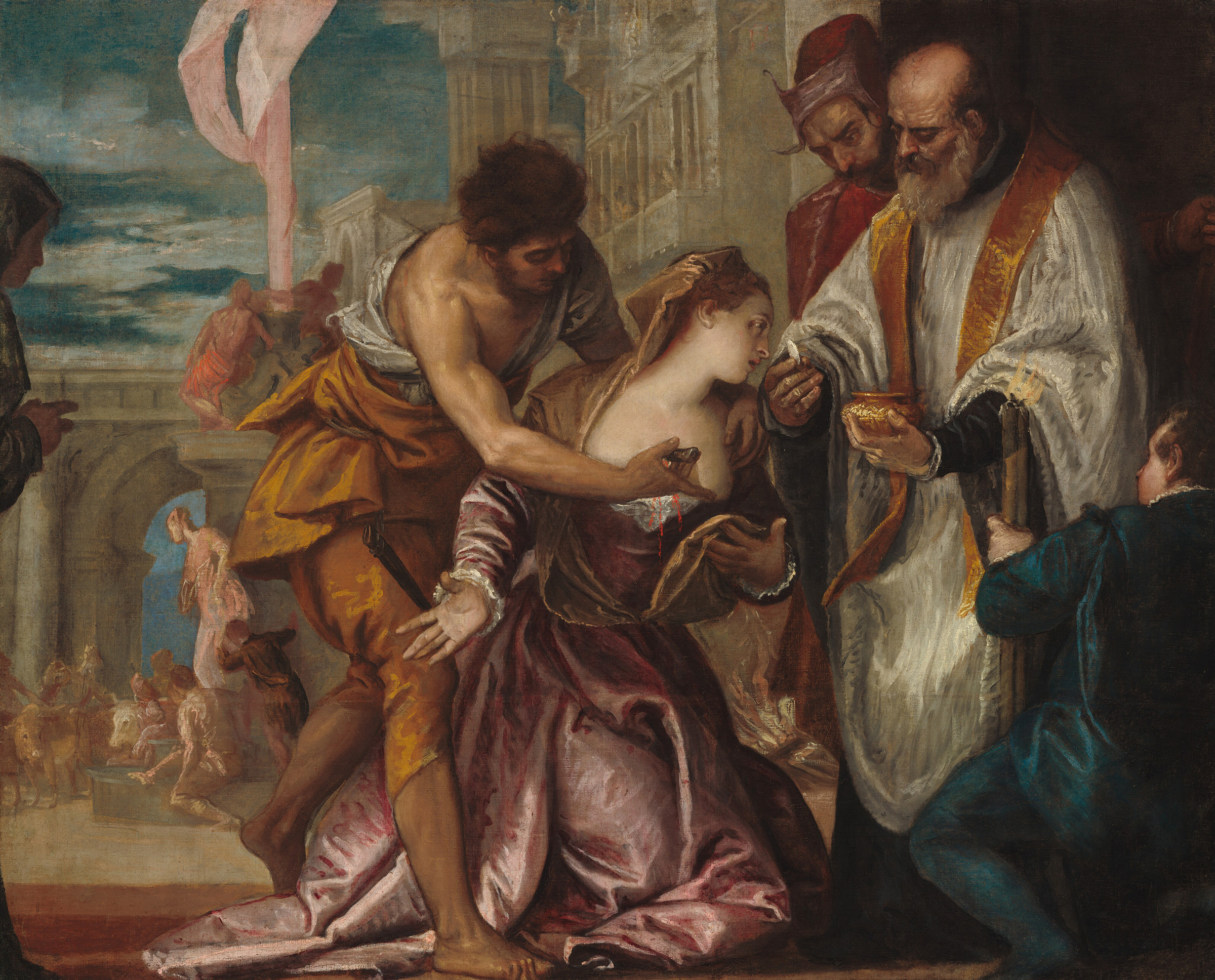 Paolo Veronese, Martyrdom and Last Communion of Saint Lucy, circa 1585-86. National Gallery of Art, Washington, D.C.