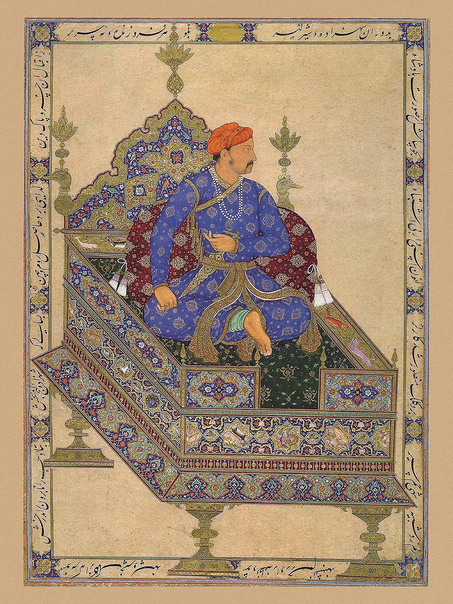 Manohar and Mansur, Salim Enthroned, 1600-1601, from the St Petersburg album. Institute of Oriental Manuscripts, Russian Academy of Sciences, St Petersburg