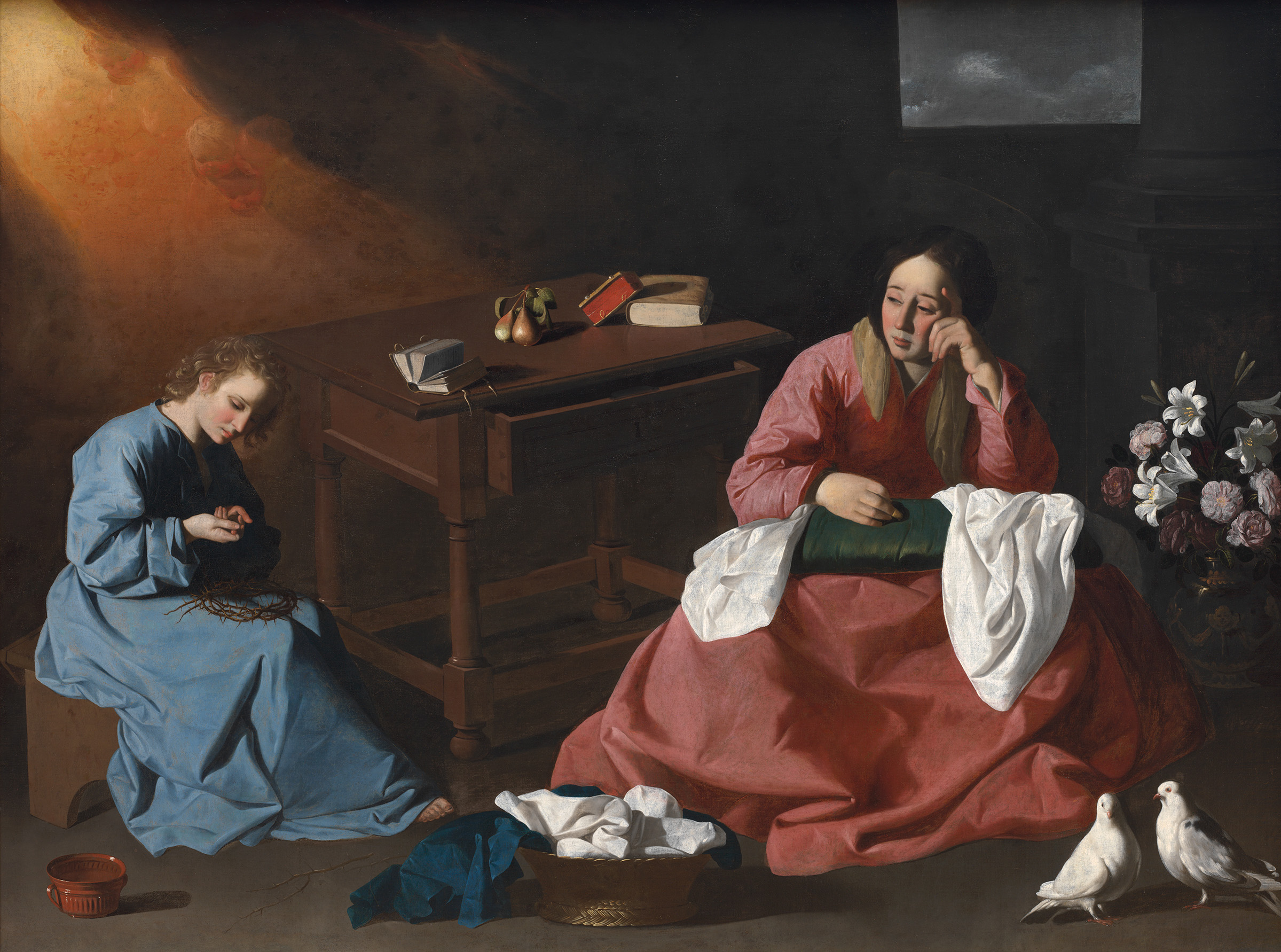 Francisco de Zurbaran, Christ and the Virgin in the House at Nazareth, circa 1644-45. Cleveland Museum of Art, Ohio