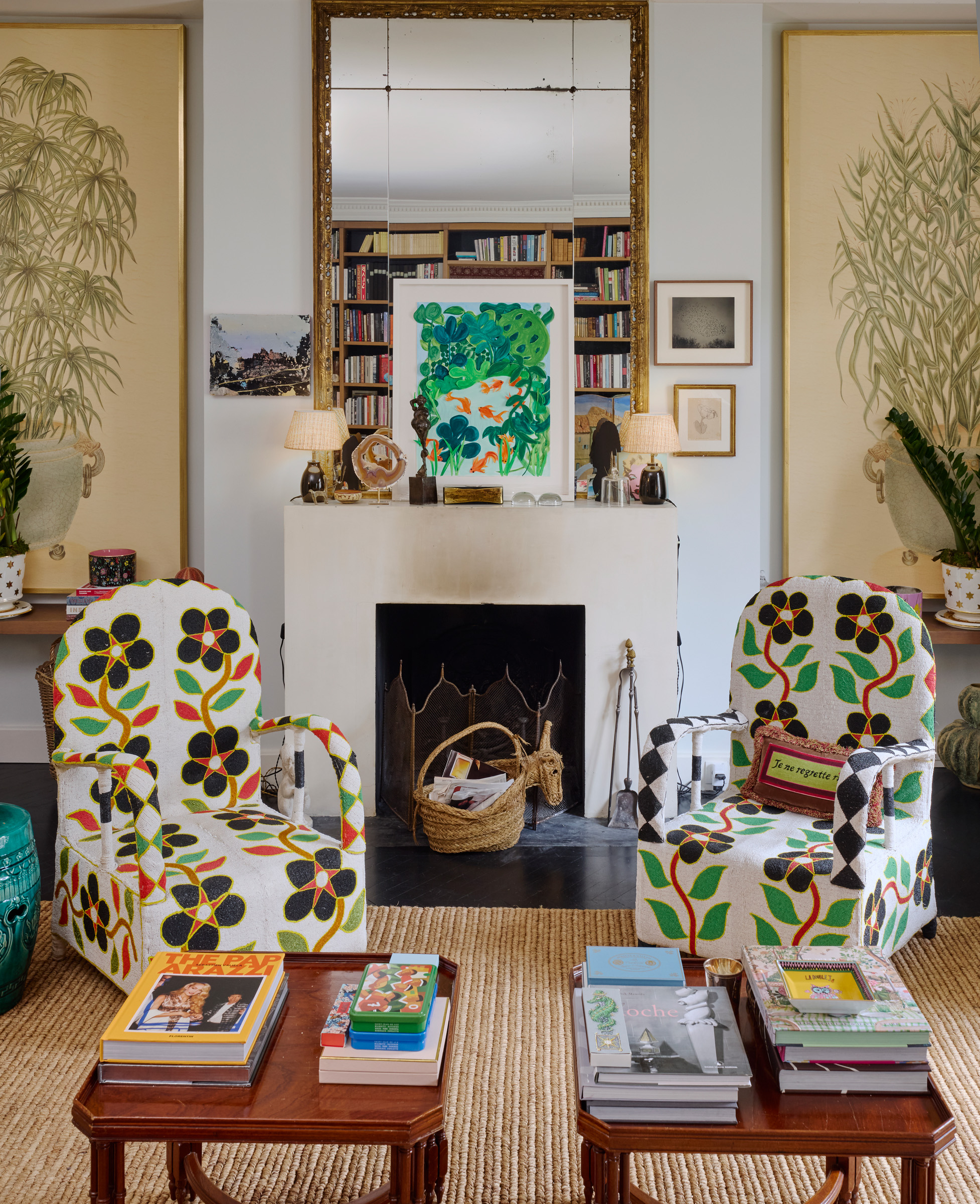 Furniture in Favier's home included a pair of armchairs by the Compagnie du Senegal et de l'Afrique de l'Ouest, offered in Mathilde and Friends in Paris, 26 January to 4 February 2026 at Christie's Online