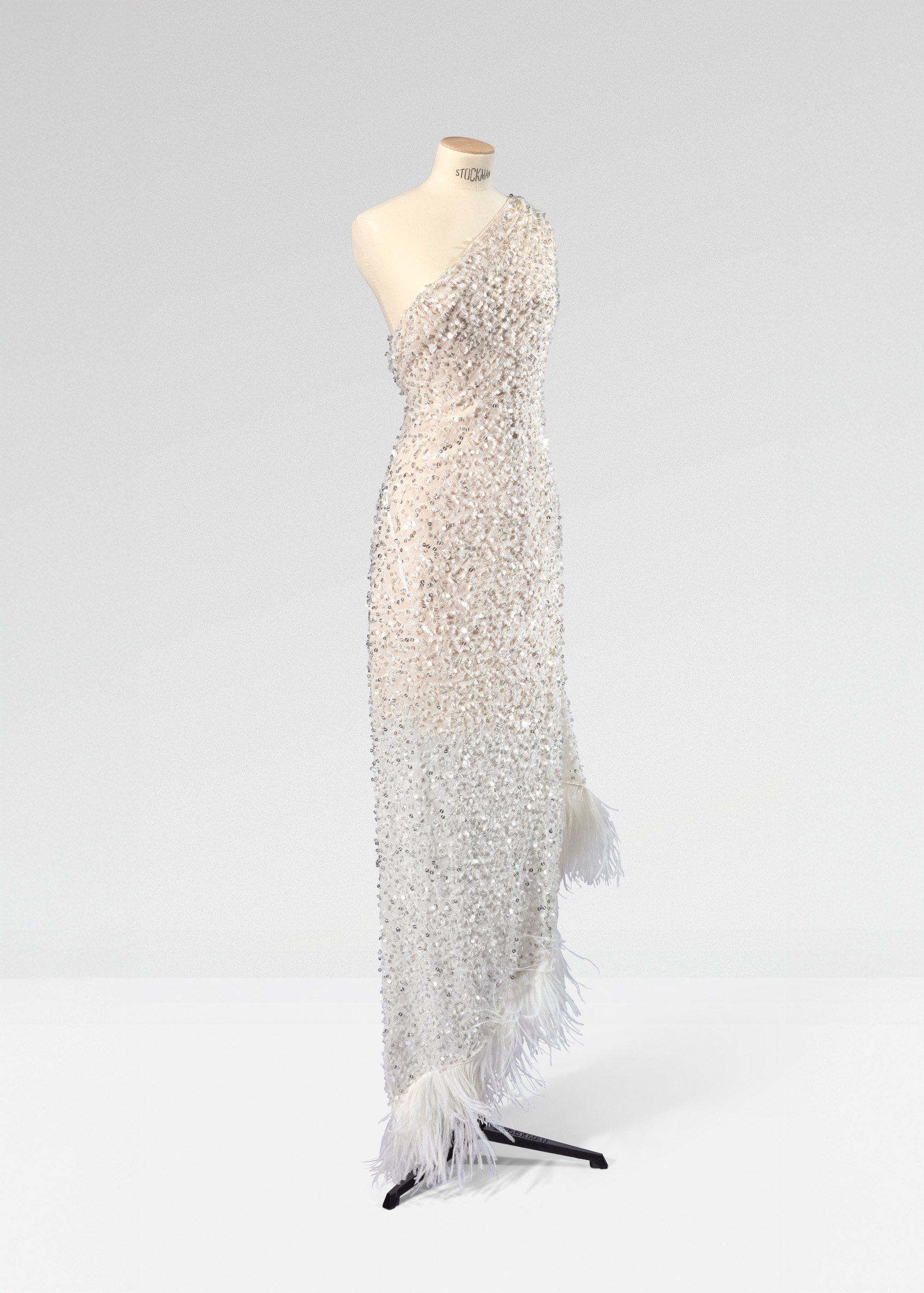 Julie de Libran Couture, 2022, A long, white, sequinned asymmetric evening dress, offered in Mathilde and Friends in Paris, 26 January to 4 February 2026 at Christie's Online