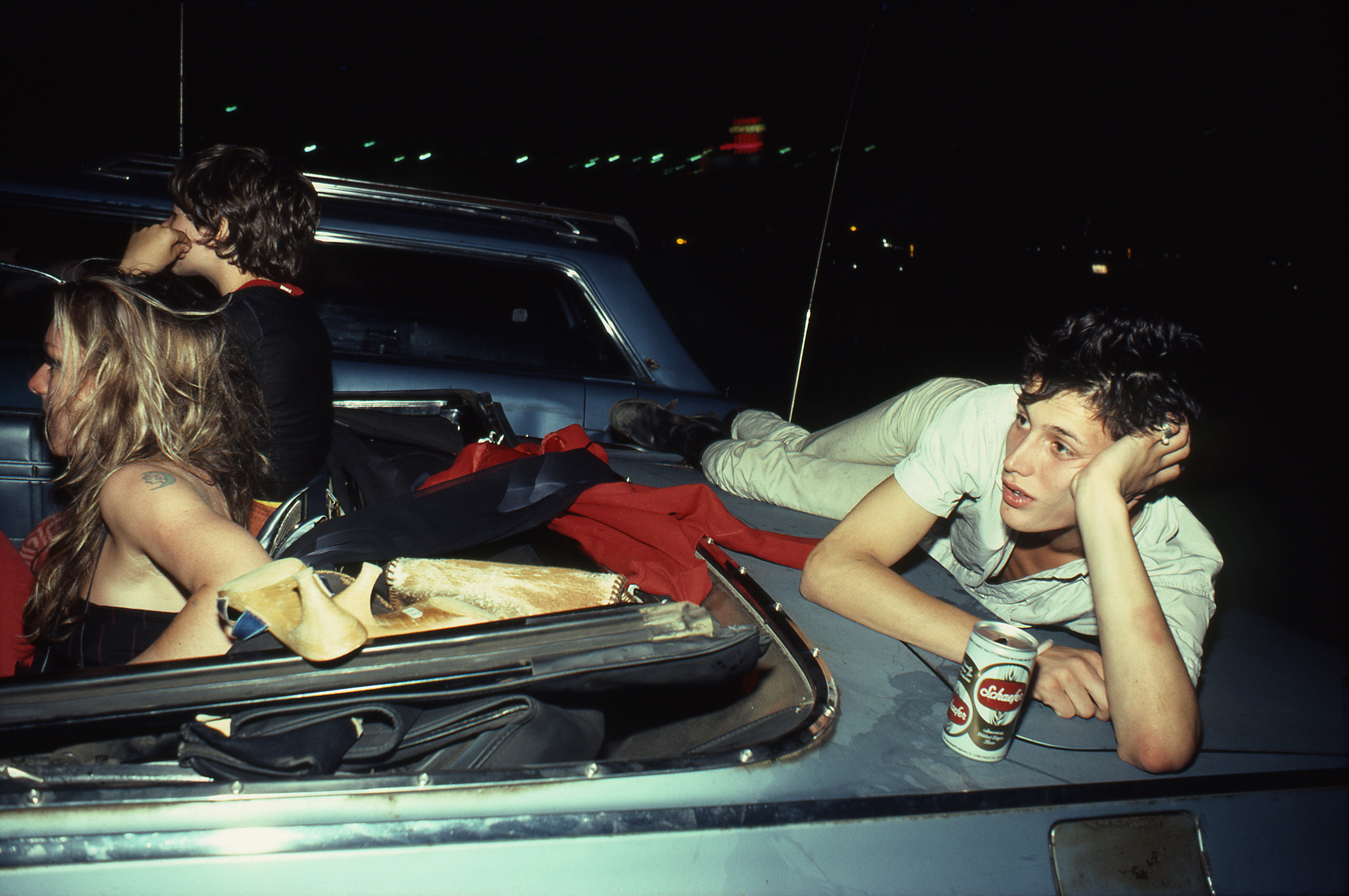 Nan Goldin, French Chris at the Drive-in, N.J, 1979, at the Grand Palais