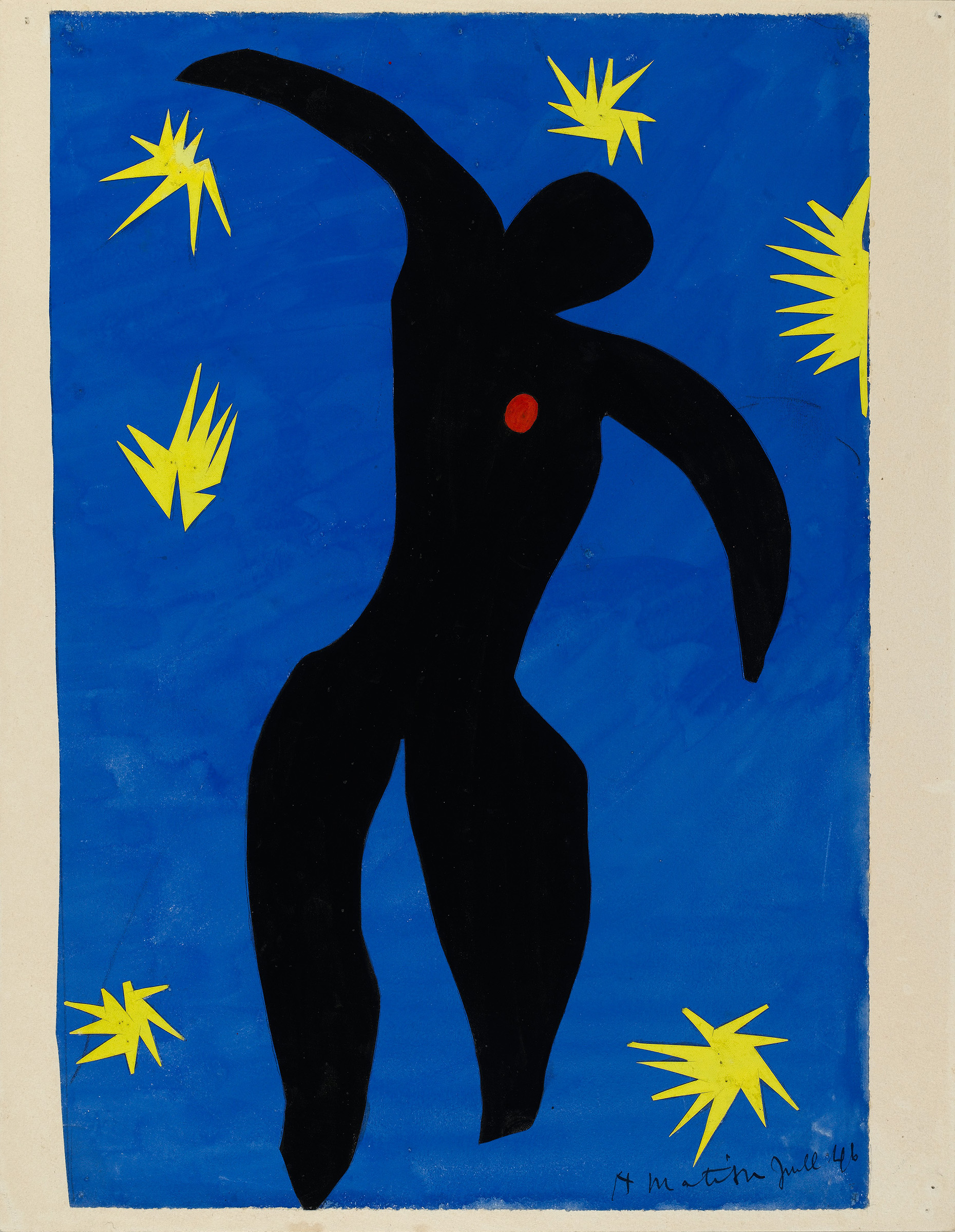 Henri Matisse, Icare, from Jazz, 1943, at the Grand Palais