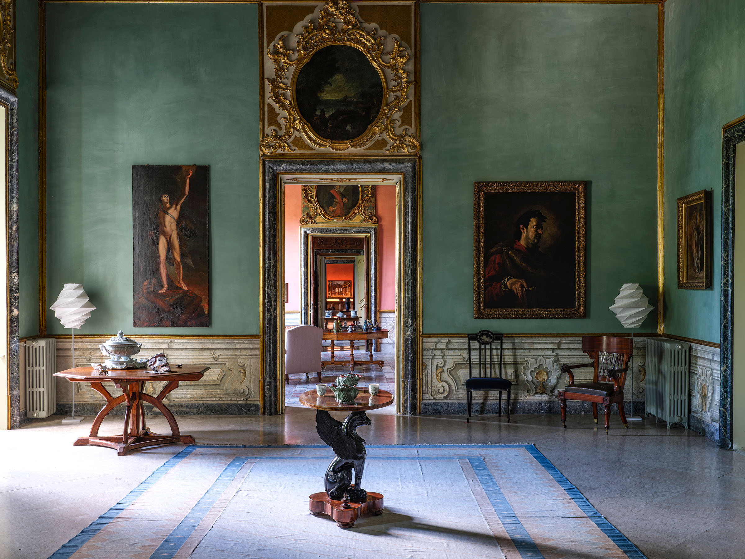 On the right of the doorway in the Green Room is the poet Virgil by the Italian Baroque artist Domenico Fetti