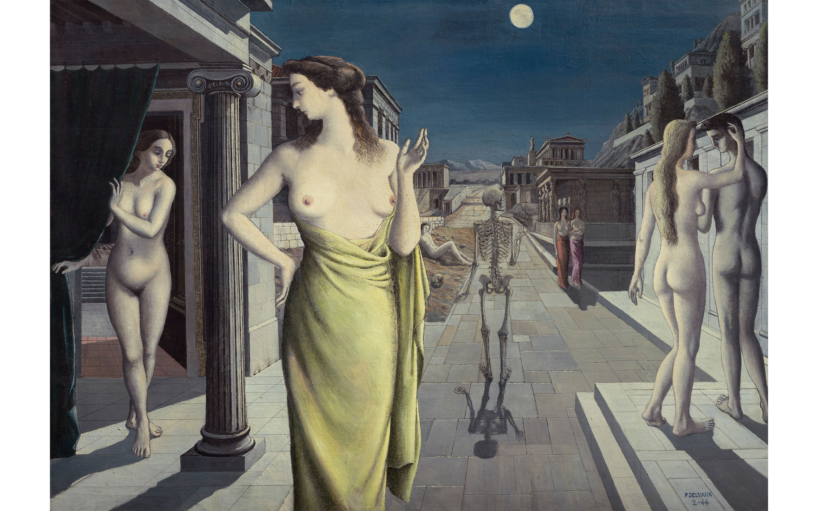 Paul Delvaux, La Ville lunaire, 1944, offered in The Art of the Surreal Evening Sale on 5 March 2026 at Christie's in London