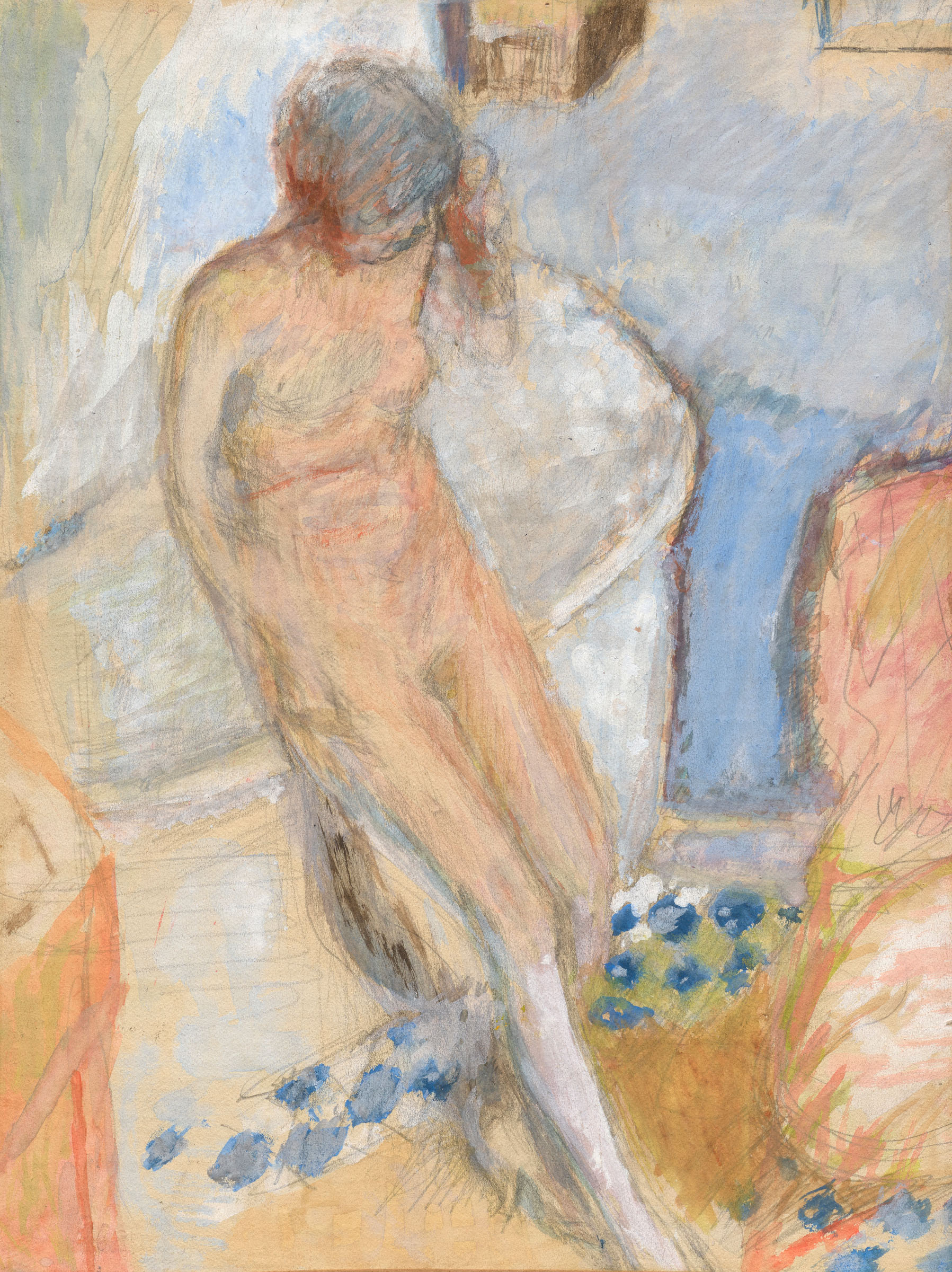 Pierre Bonnard, Etude pour le Nu a la baignoire, circa 1931, offered in Dans l'intimite de Pierre Bonnard: Collection Claude Terrasse on 14 April 2026 at Christie's in Paris