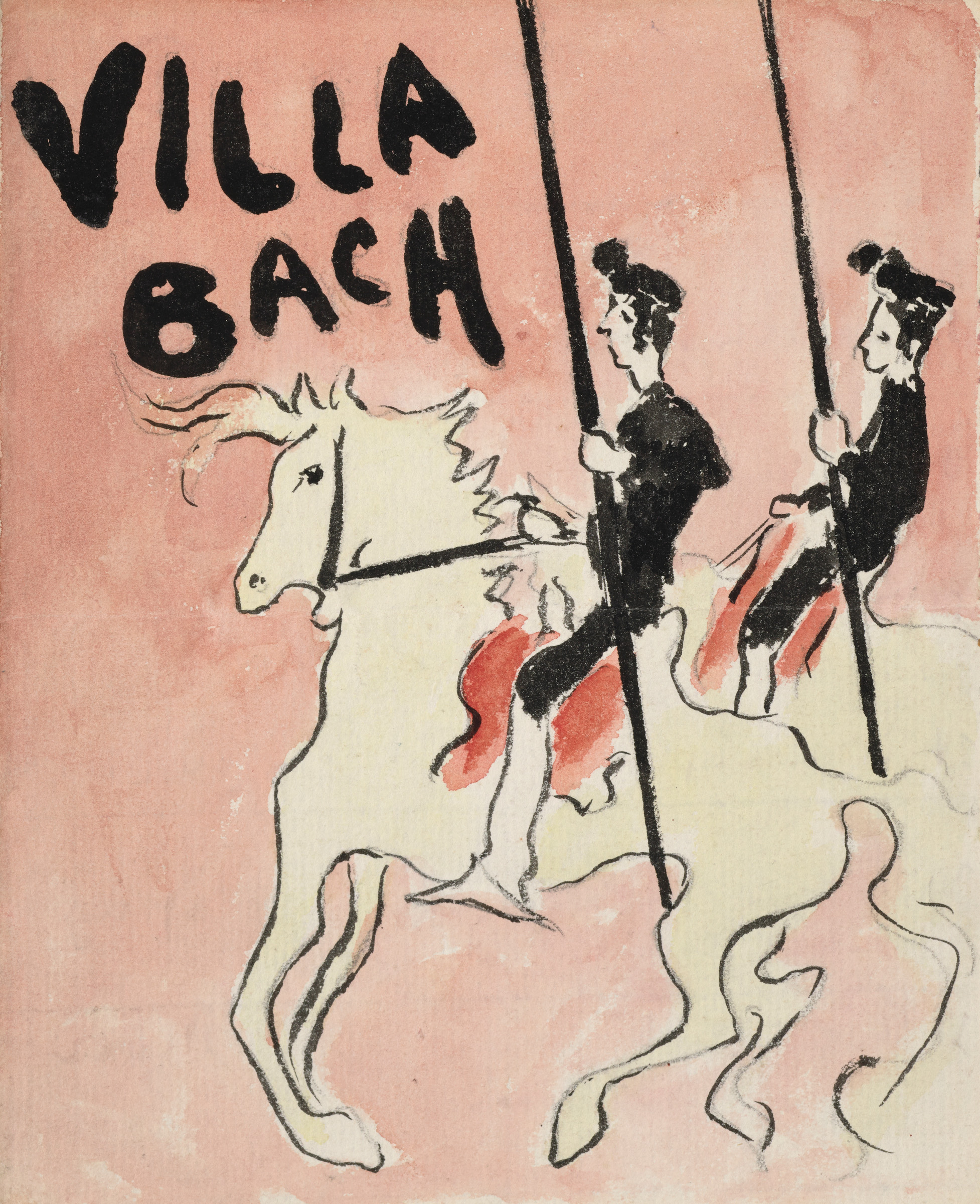 Pierre Bonnard, Projet de programme pour la Villa Bach (Deux cavaliers), circa 1891