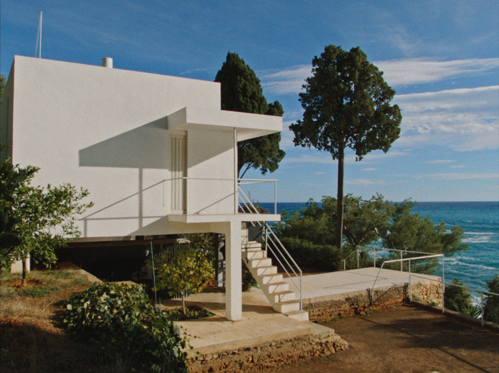 The house, a 'beautiful, private space that represents a tender friendship between Eileen and Jean', stands on a rocky outcrop in Roquebrune-Cap-Martin, overlooking the sea